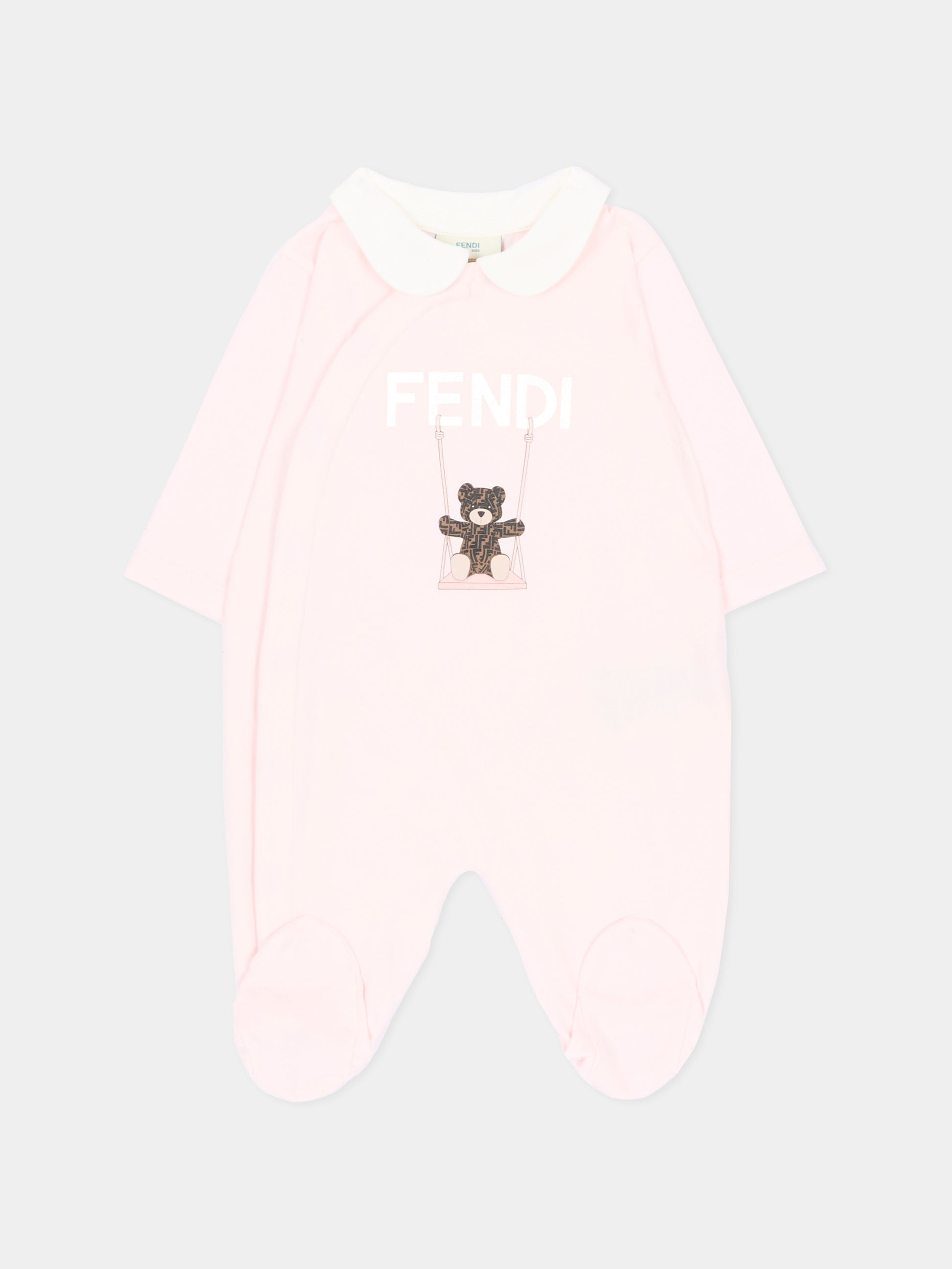 Set tutina rosa per neonata con Fendi Bear,Fendi Kids,BUK167 ST8 F0C11