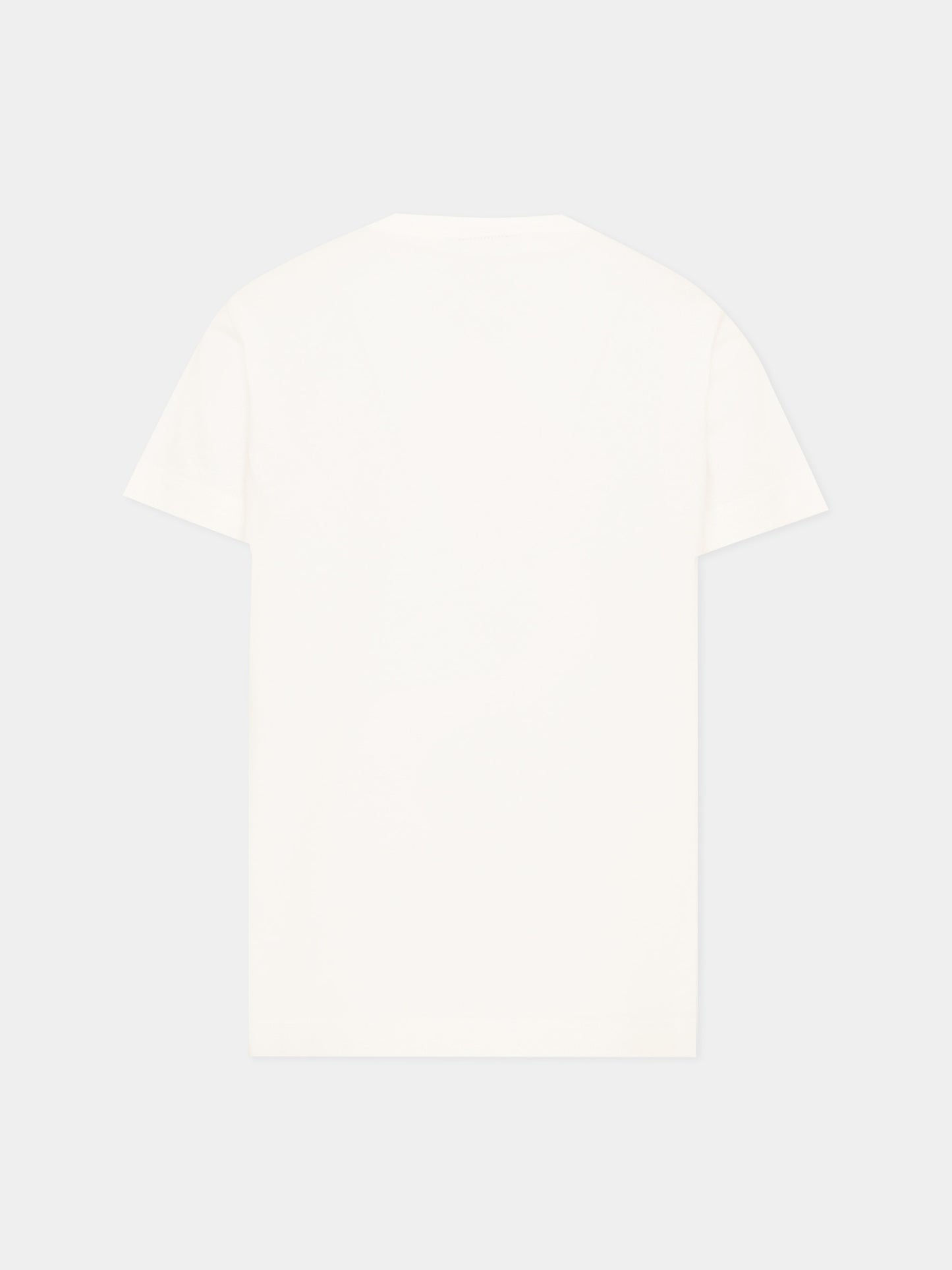 T-Shirt avorio per bambino con logo,Fendi Kids,JUI212 AY8D F1X7R