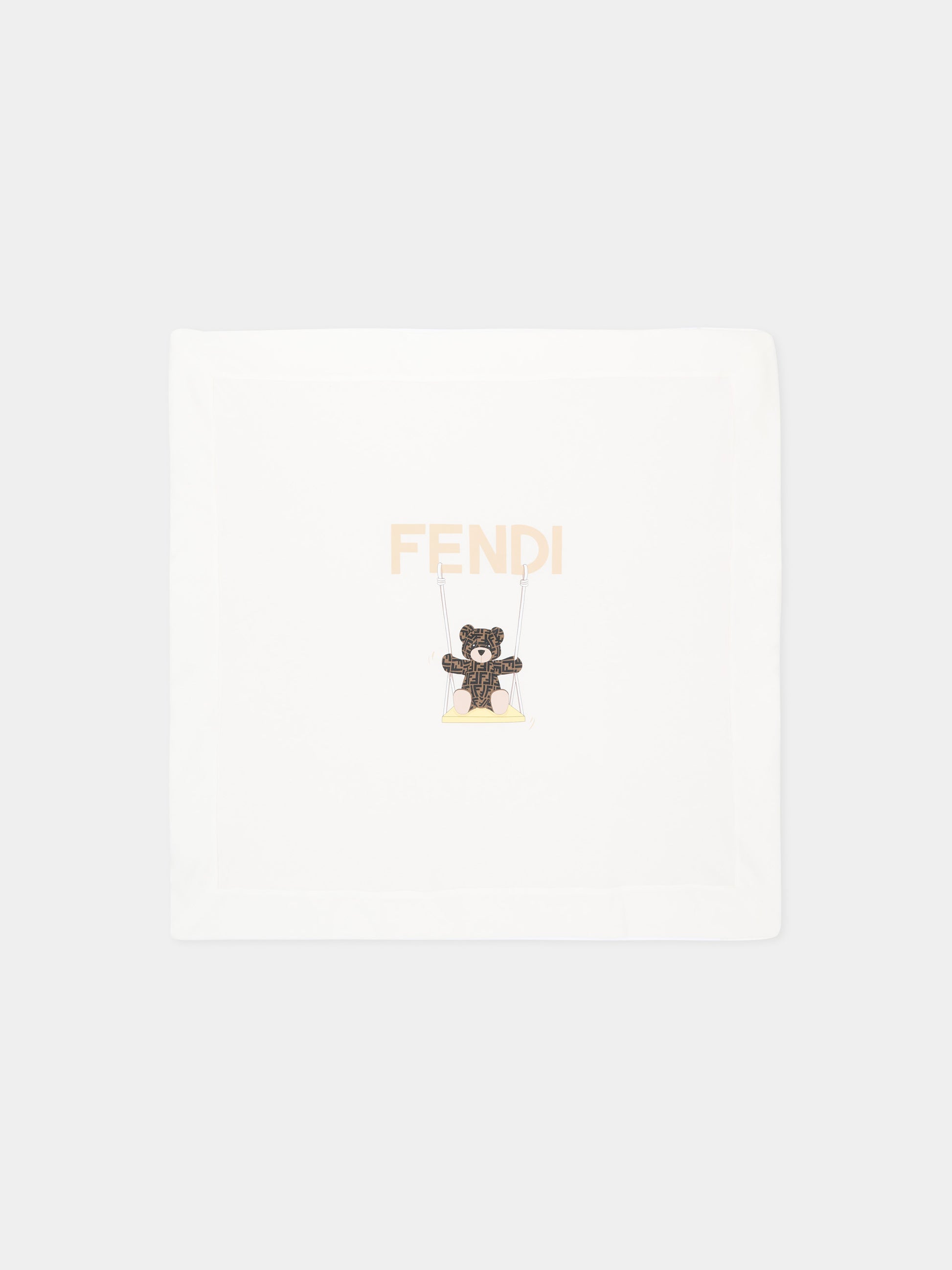 Coperta avorio Fendi Bear per neonati,Fendi Kids,BUJ339 ST8 F0TU9