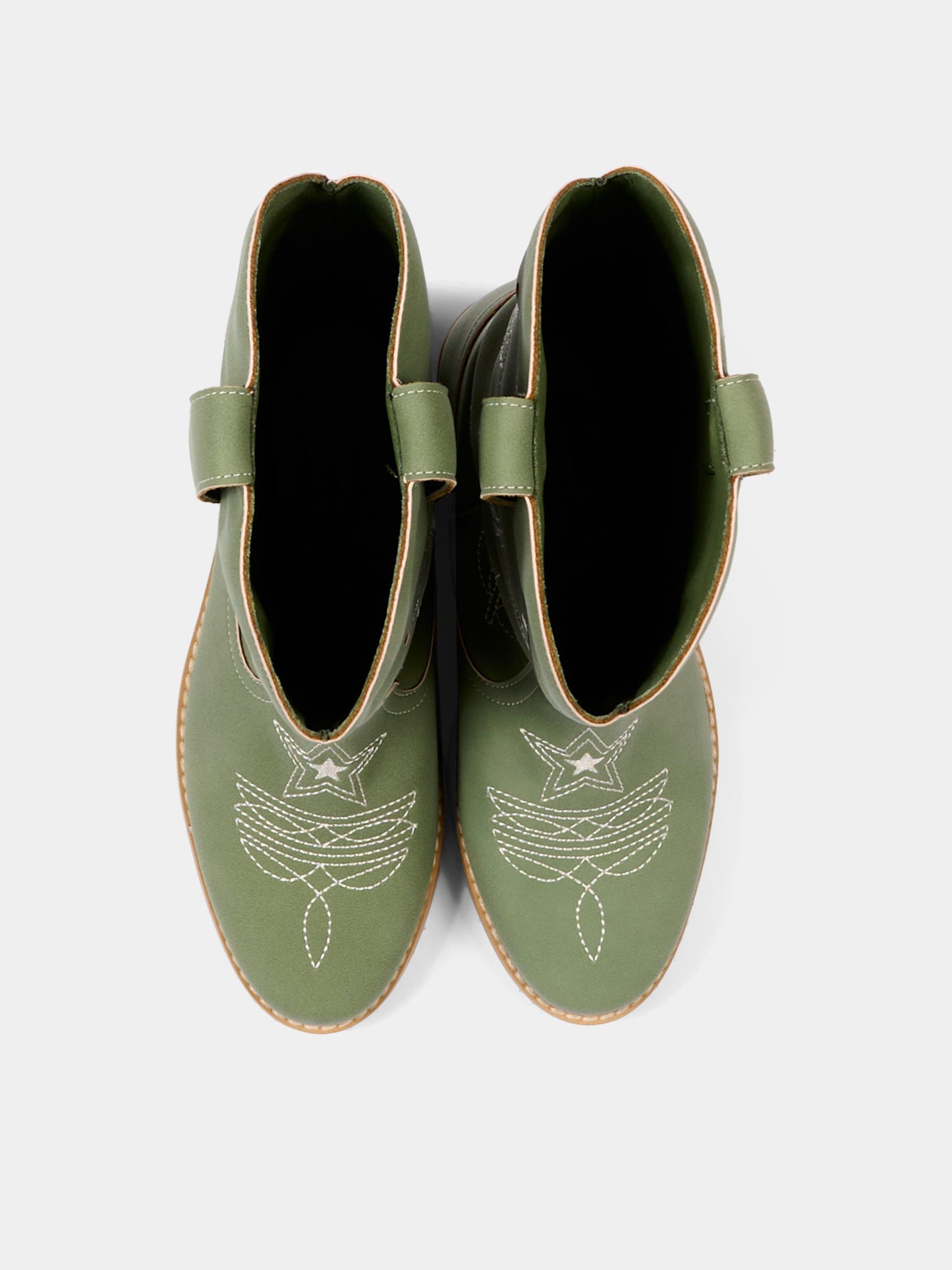 Stivali verde per bambina con ricami,Stella Mccartney Kids,TZ0C16 Z3983 70G