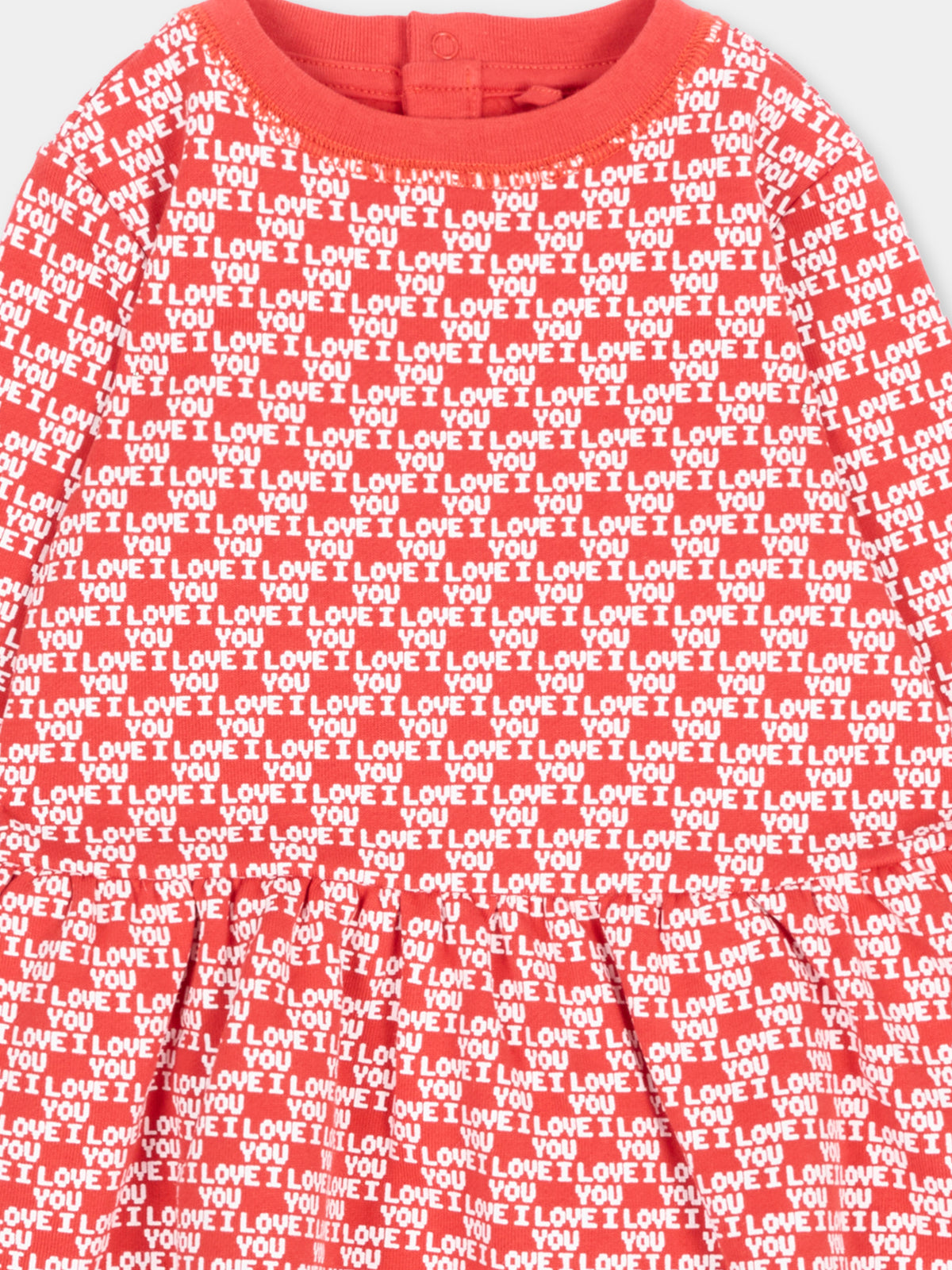 Vestito rosso per neonata con stampa,Stella Mccartney Kids,TZ1120 Z4023 423AV