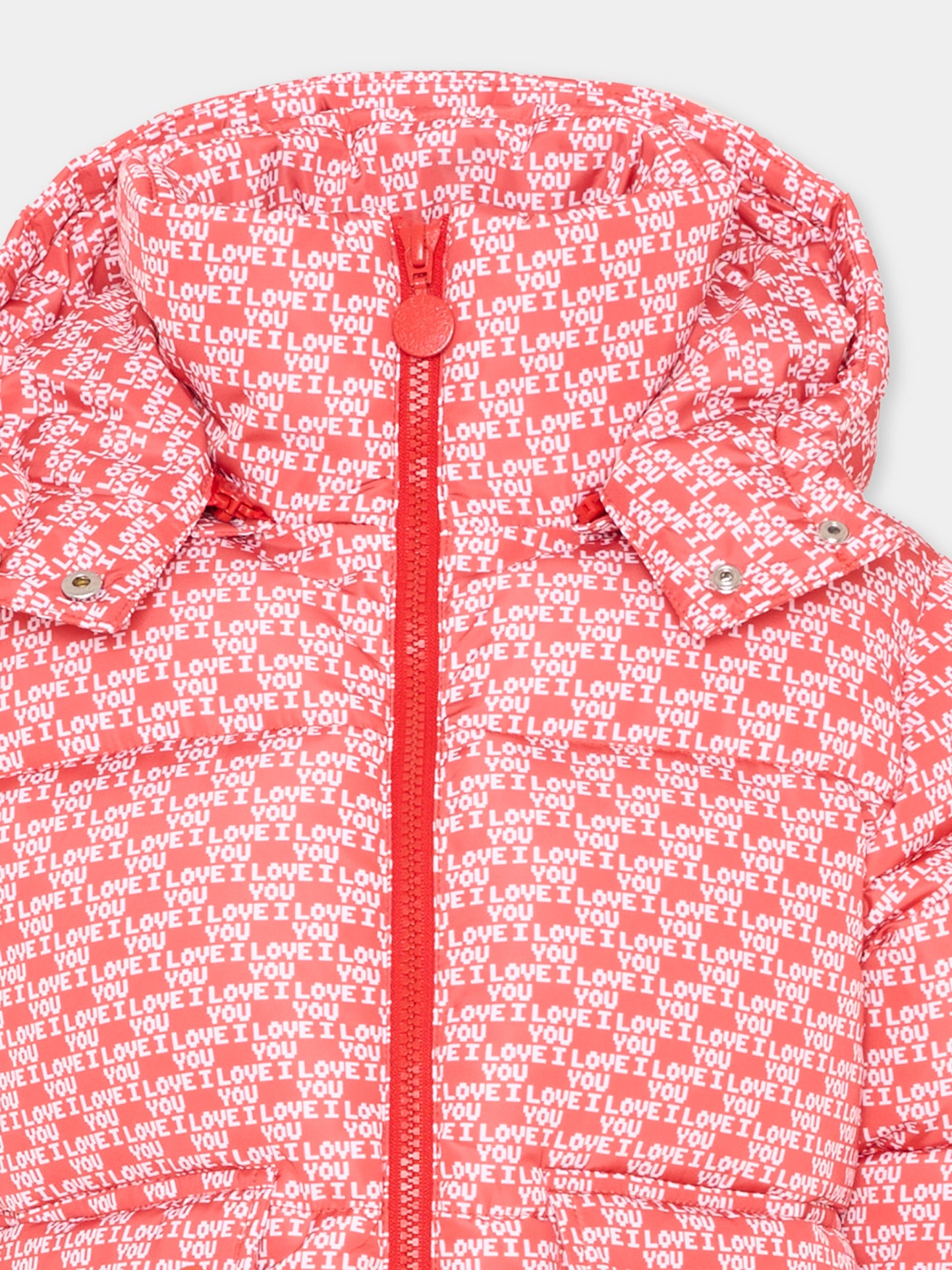 Piumino rosa per bambina stampato,Stella Mccartney Kids,TZ2B07 Z3914 423BC