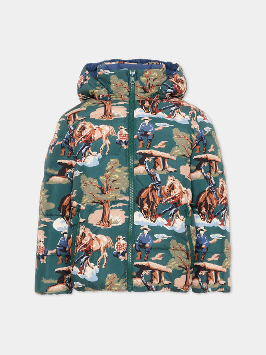 Piumino blu per bambino reversibile,Stella Mccartney Kids,TZ2H57 Z3956 737MC