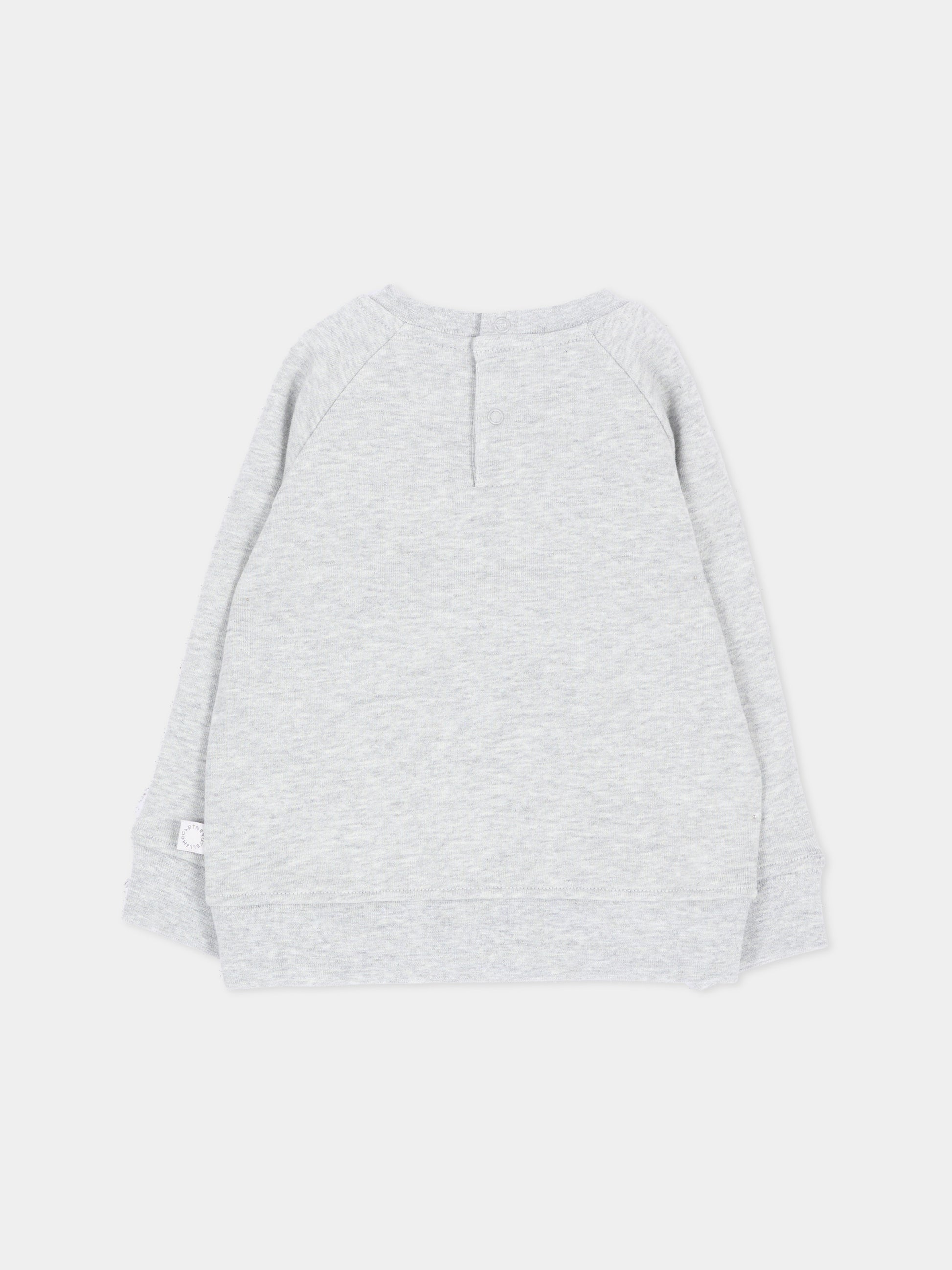 Felpa grigia per neonato con logo,Stella Mccartney Kids,TZ4380 Z3059 807