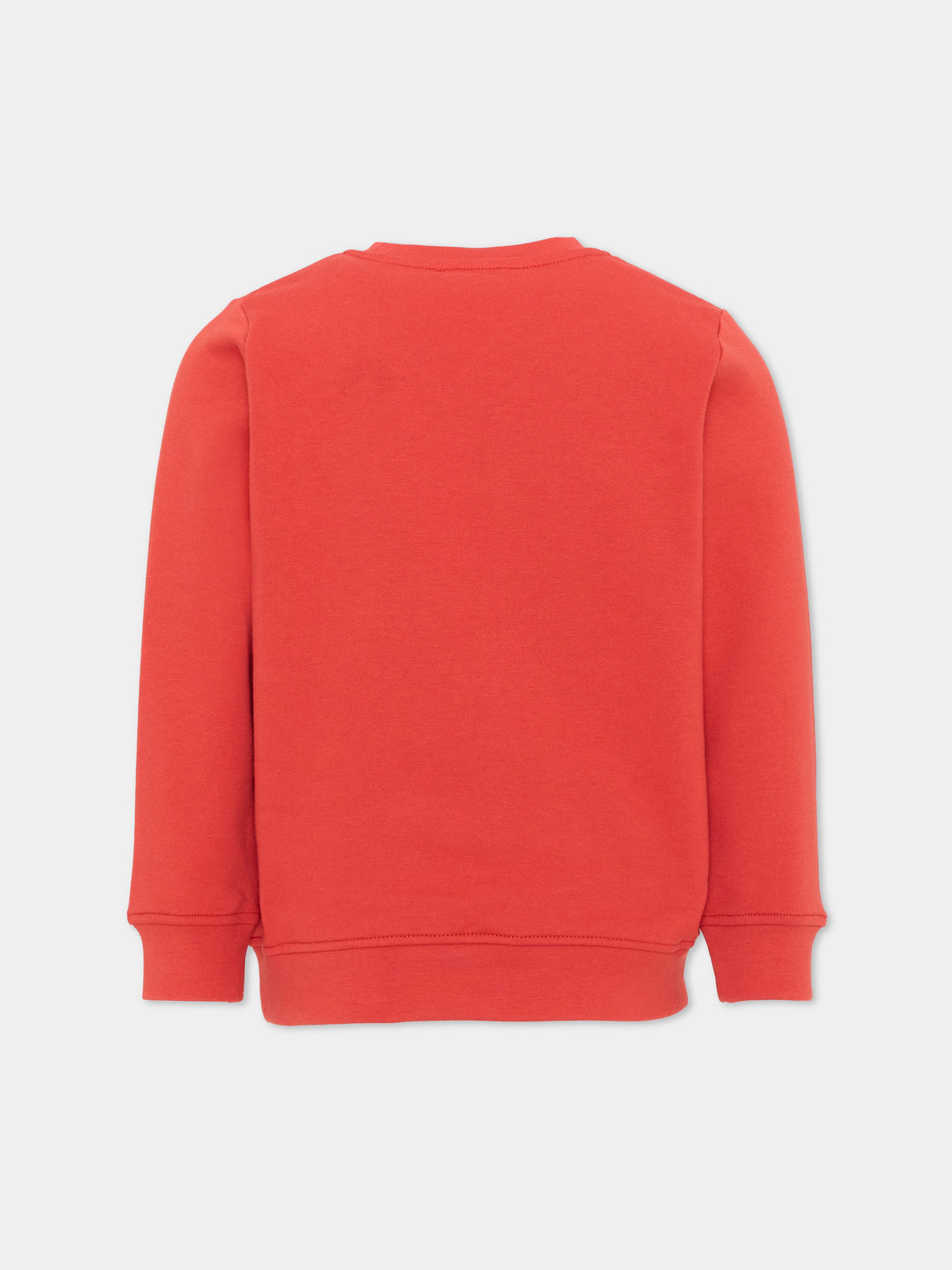 Felpa girocollo rossa per bambino stampata,Stella Mccartney Kids,TZ4R70 Z3059 421