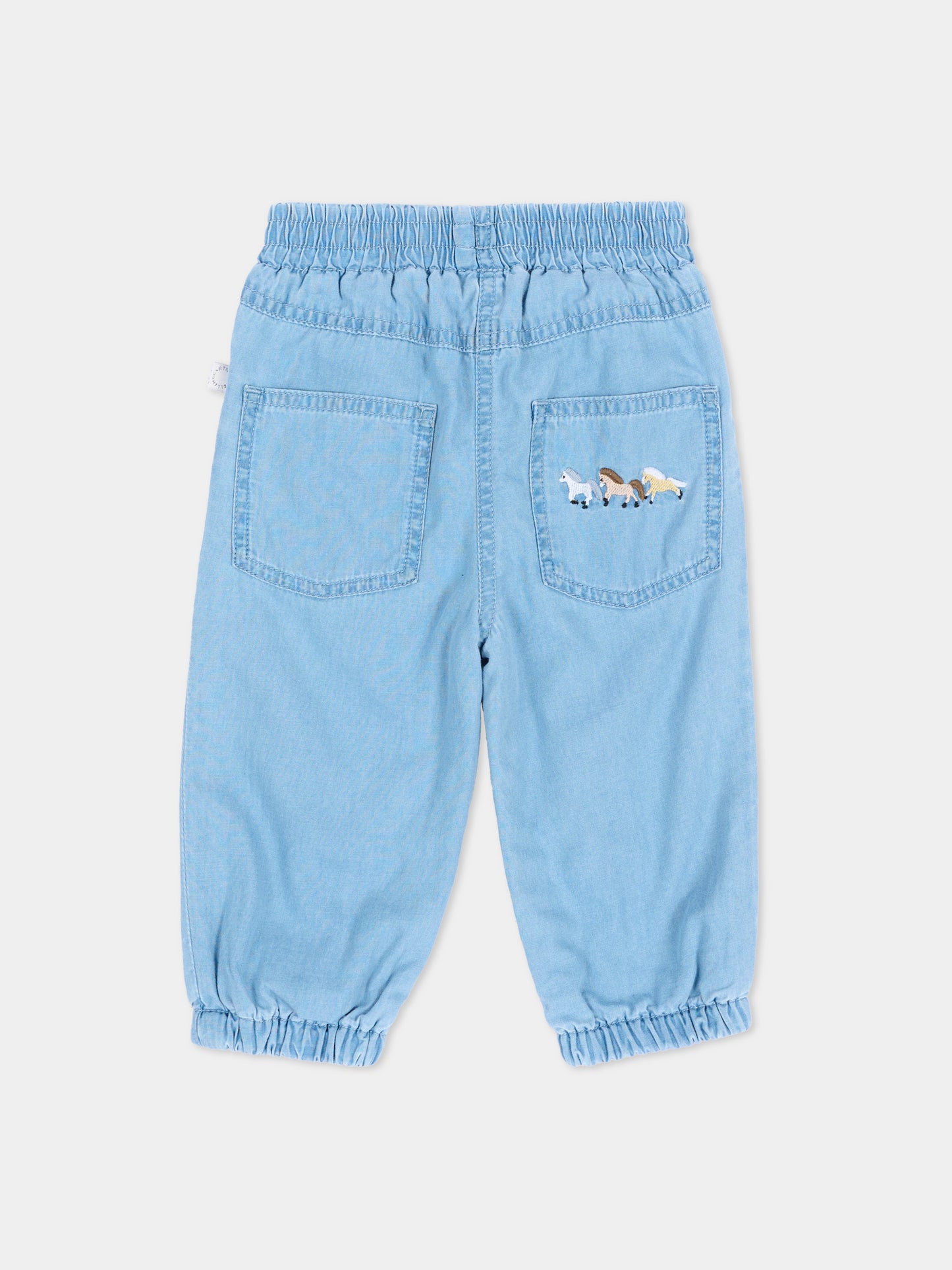 Jeans denim per neonata con ricamo,Stella Mccartney Kids,TZ6040 Z0161 600