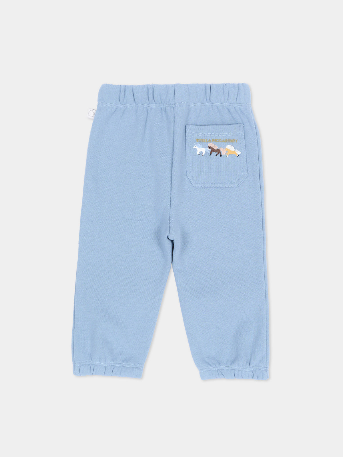 Pantalone azzurro per neonato con logo,Stella Mccartney Kids,TZ6340 Z3059 643