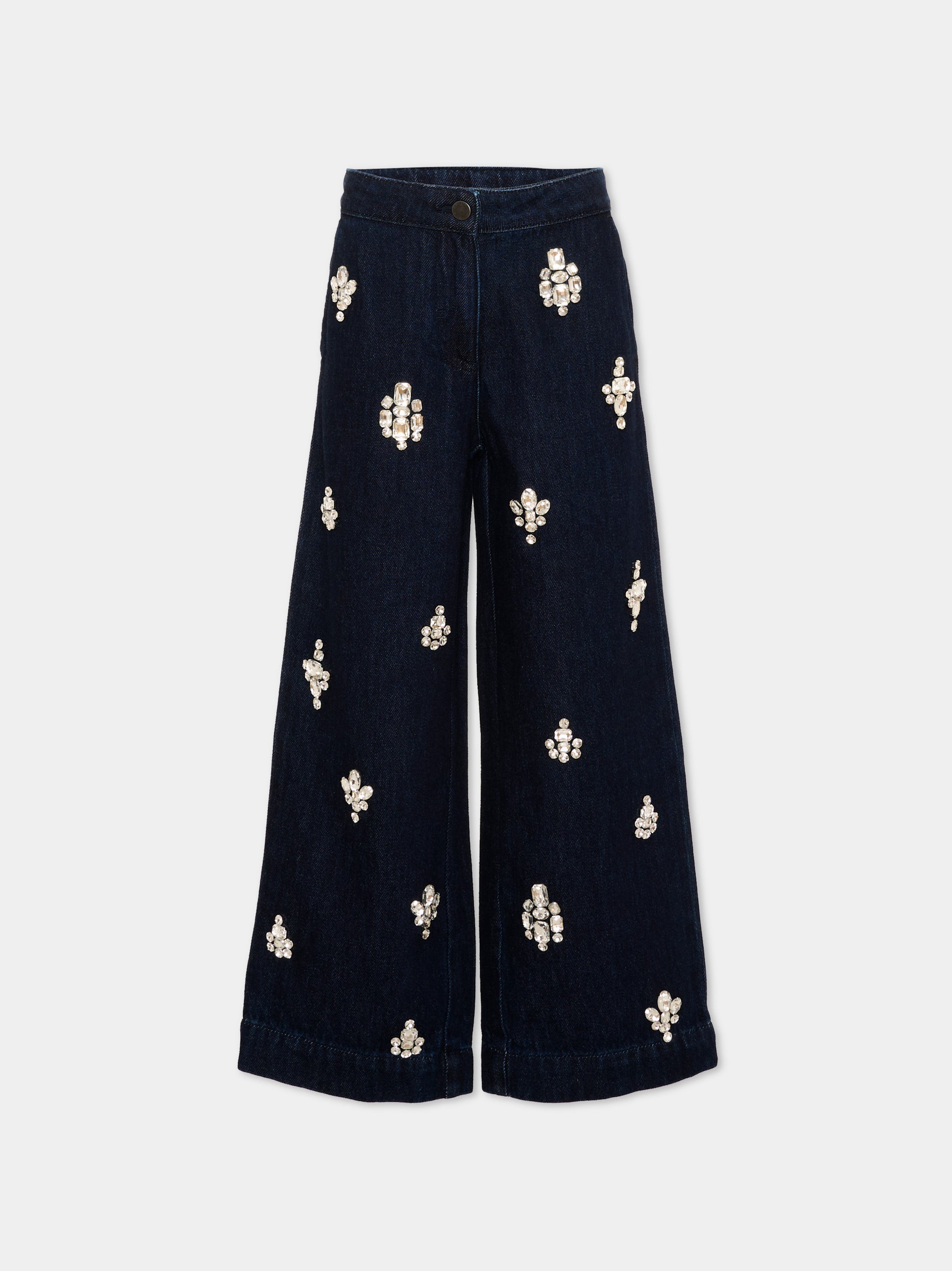 Jeans denim per bambina con ricami,Stella Mccartney Kids,TZ6E40 Z0746 620