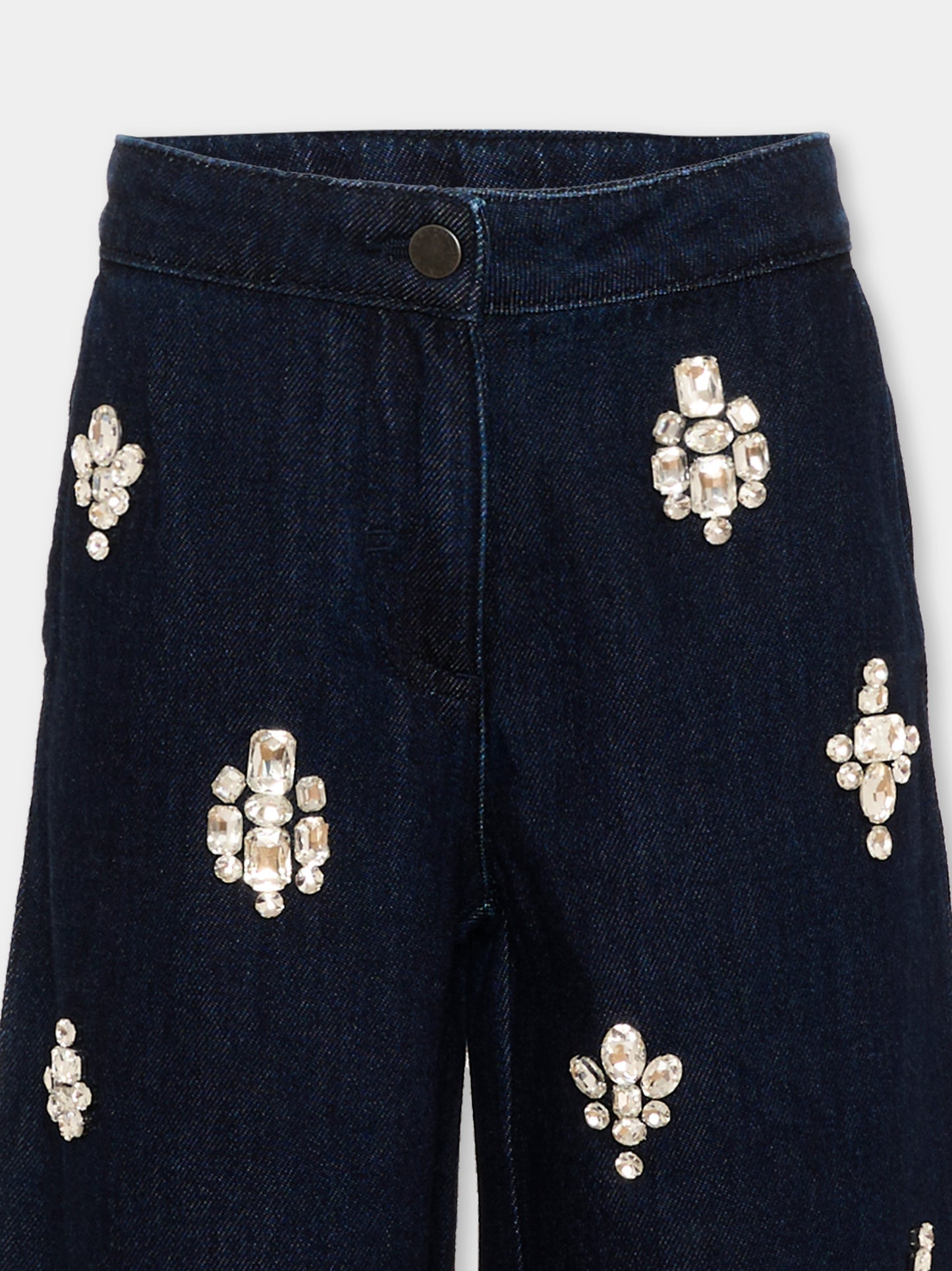 Jeans denim per bambina con ricami,Stella Mccartney Kids,TZ6E40 Z0746 620