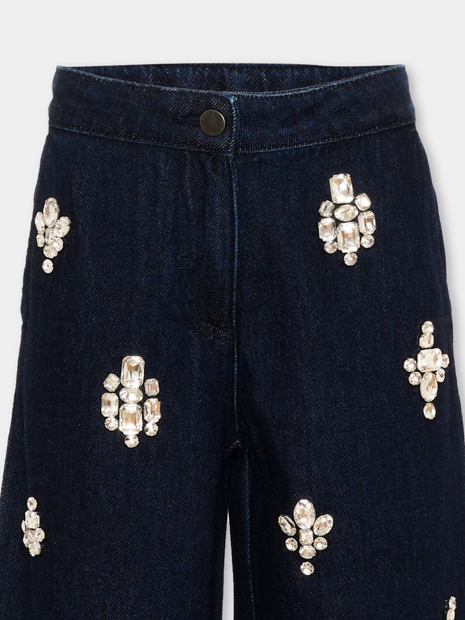 Jeans denim per bambina con ricami,Stella Mccartney Kids,TZ6E40 Z0746 620