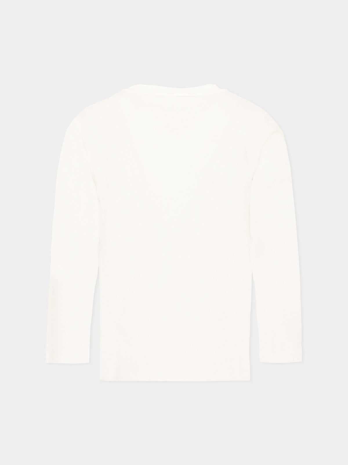 T-shirt a manica lunga avorio per bambina con cavalli,Stella Mccartney Kids,TZ8B50 Z3772 101