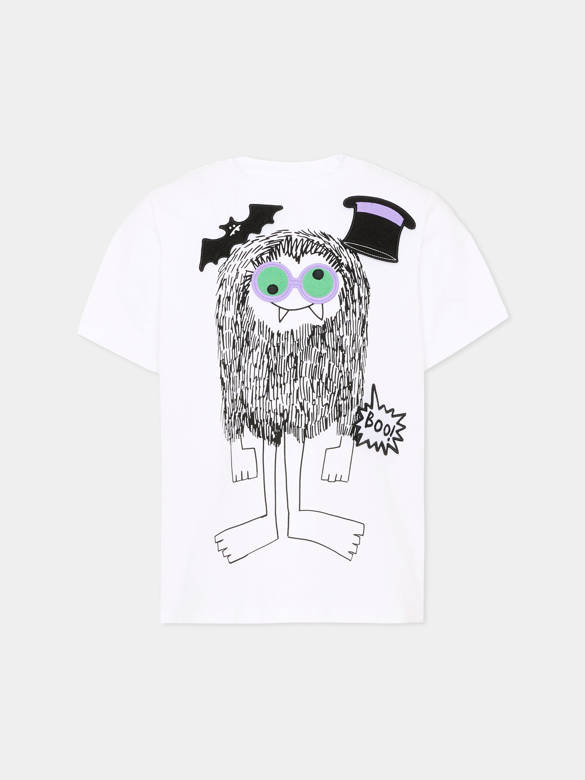 T-shirt bianca per bambino con stampa,Stella Mccartney Kids,TZ8Q81 Z3772 100