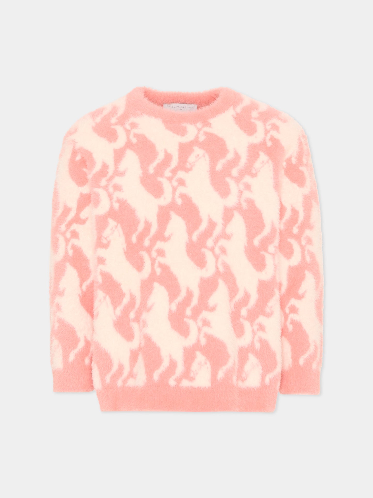 Maglione rosa per bambina con unicorni,Stella Mccartney Kids,TZ9A40 Z2288 999