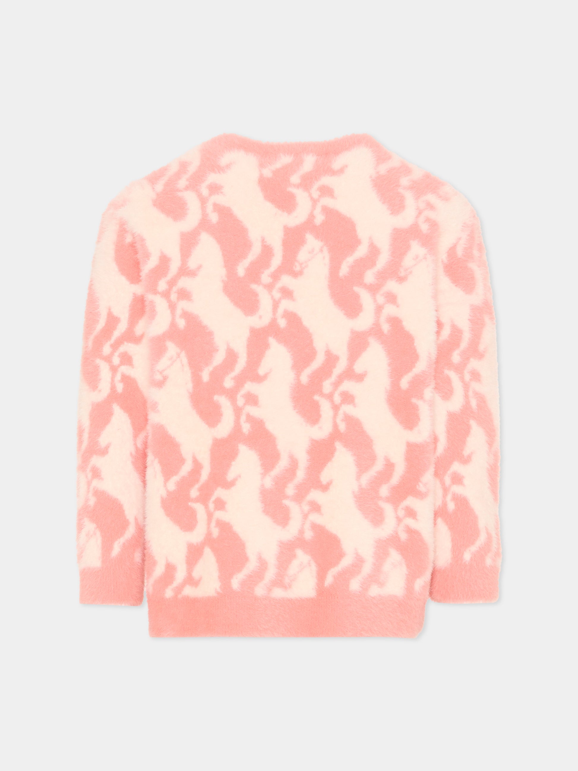Maglione rosa per bambina con unicorni,Stella Mccartney Kids,TZ9A40 Z2288 999