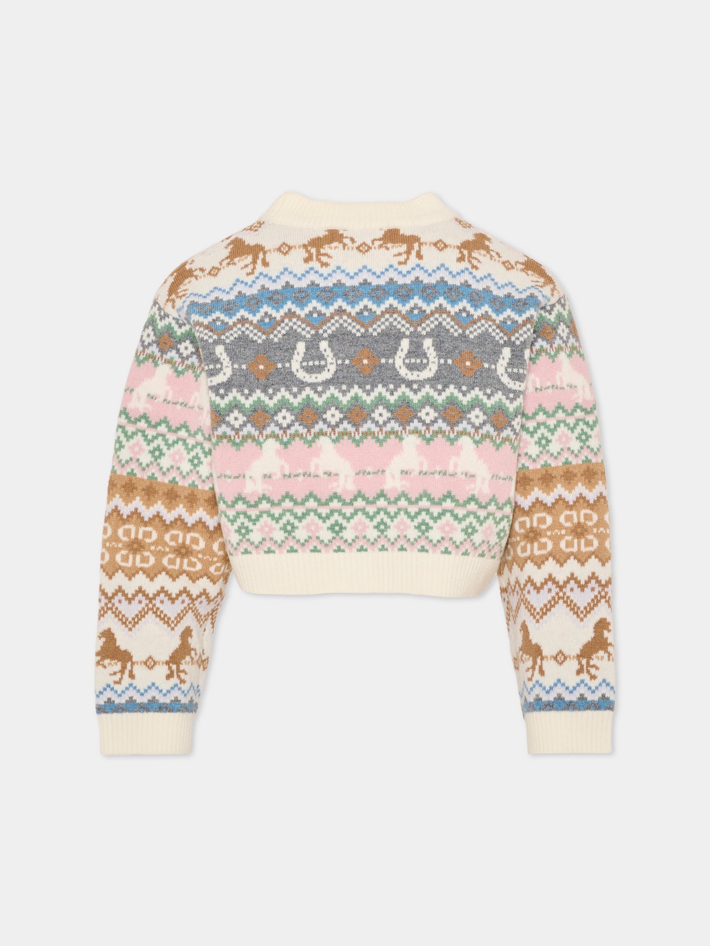 Maglione multicolor per bambina jacquard,Stella Mccartney Kids,TZ9A70 Z3893 999