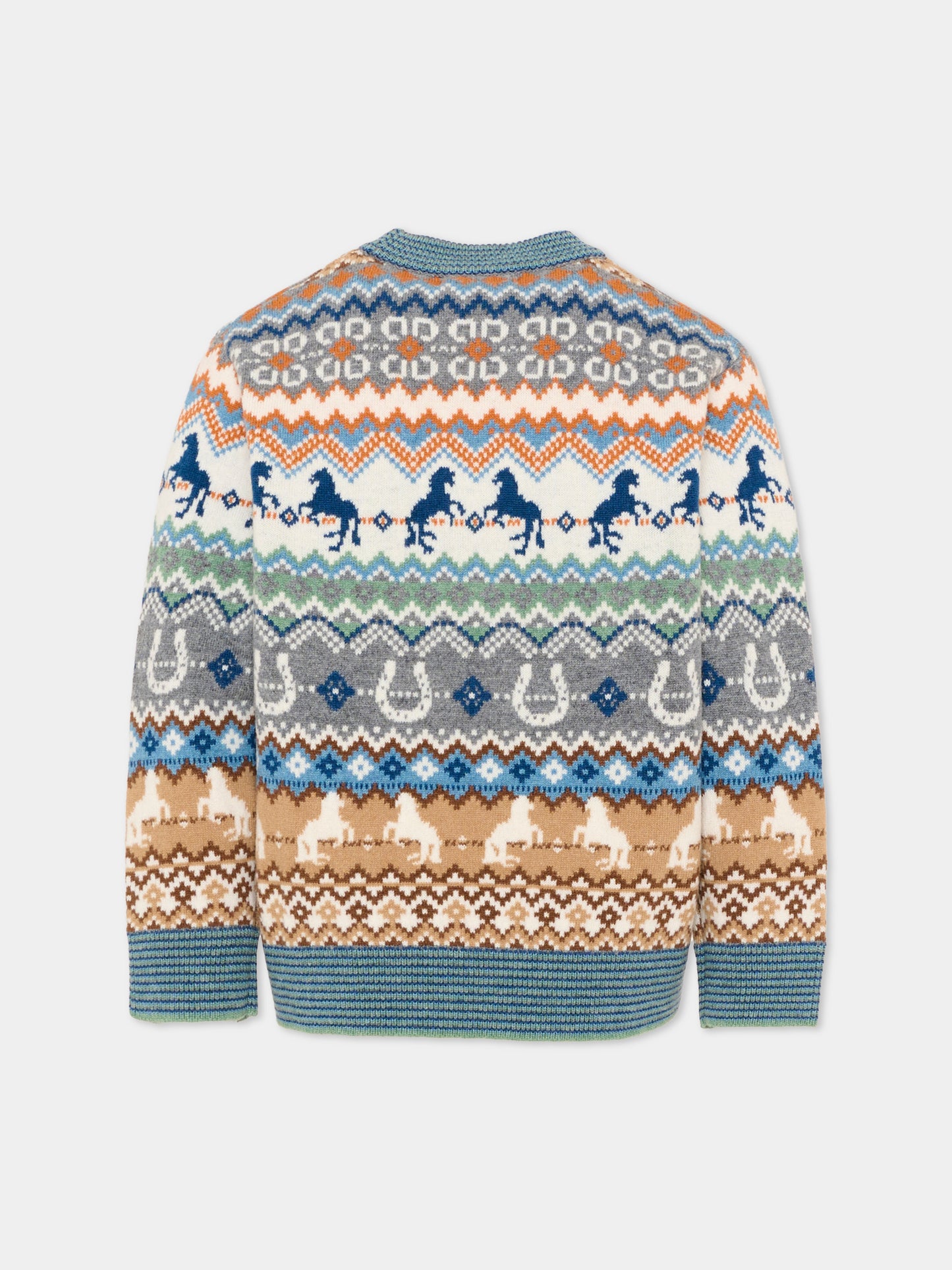 Maglione multicolor per bambino jacquard,Stella Mccartney Kids,TZ9H10 Z3893 999