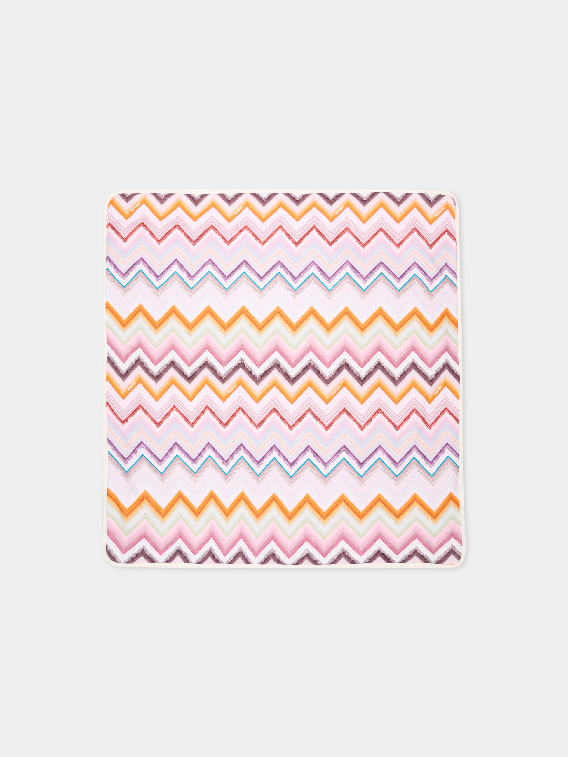 Coperta multicolor per neonata con chevron,Missoni,MZ0010 Z4076 999