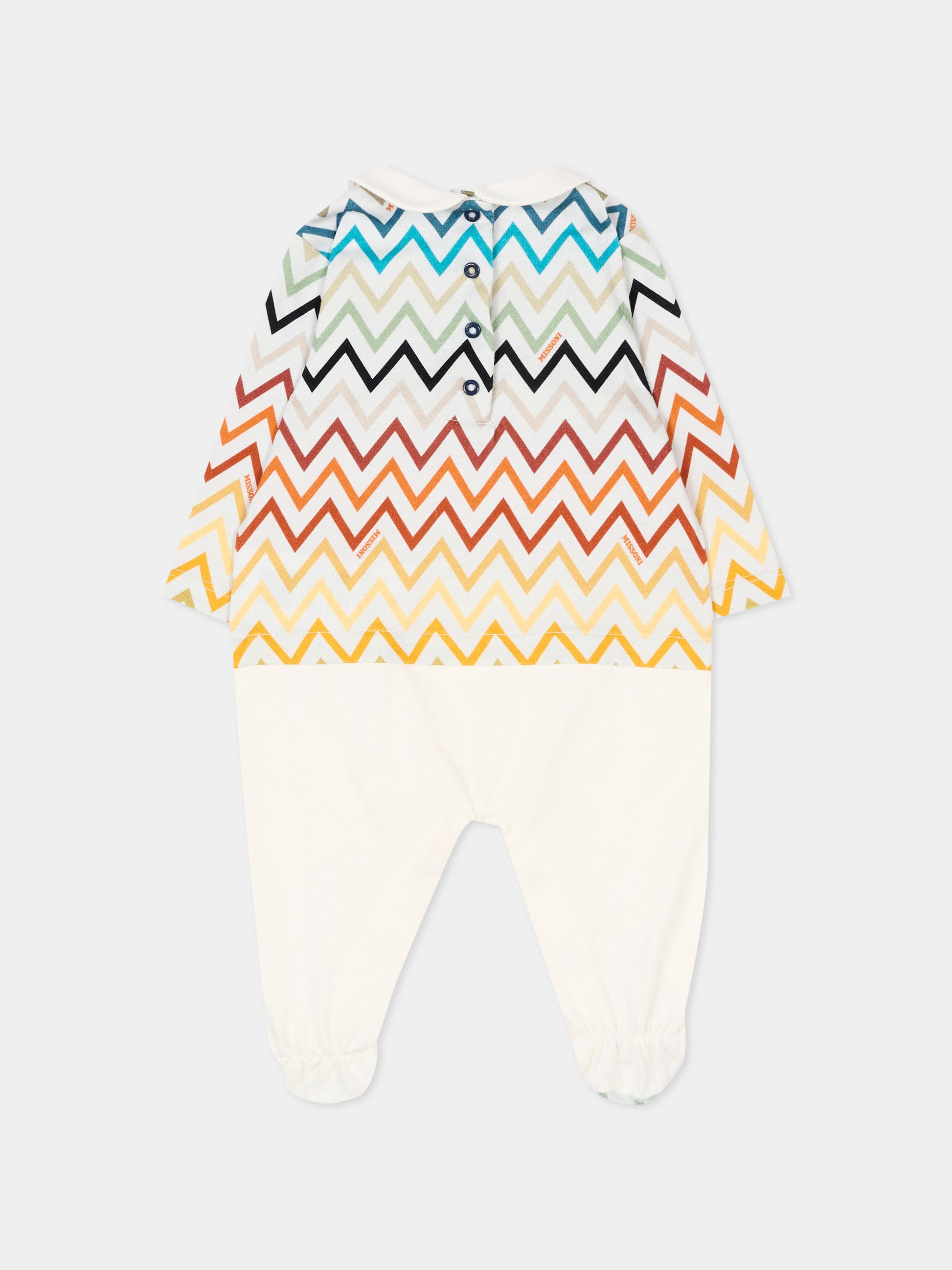 Set tutina multicolor per neonato con chevron,Missoni,MZB320 Z4094 960MC