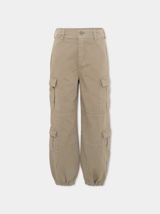 Pantalone cargo verde per bambino con logo,Stella Mccartney Kids,TZ6H20 Z0628 774