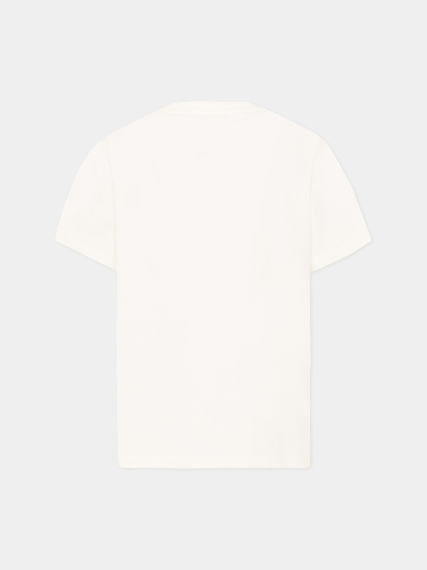 T-shirt avorio per bambina con logo,Stella Mccartney Kids,TZ8A51 Z3772 101