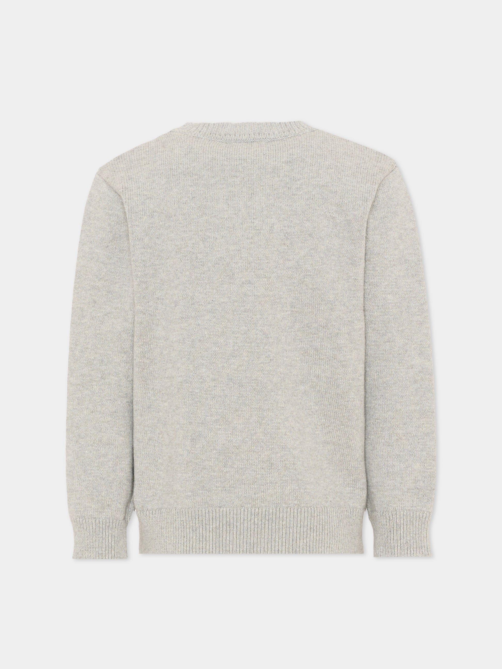 Maglione grigio per bambino con cactus,Stella Mccartney Kids,TZ9H00 Z2922 100