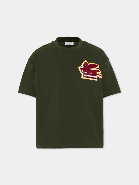 T-Shirt verde per bambini con Pegaso,Etro,GZ8P51 Z3672 70J