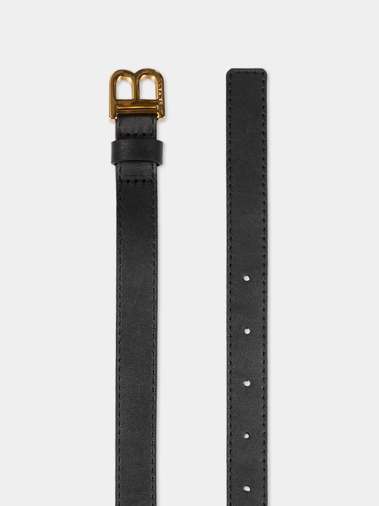 Cintura nera per bambina con logo,Balmain Kids,BY0C01 Z1371 930OR