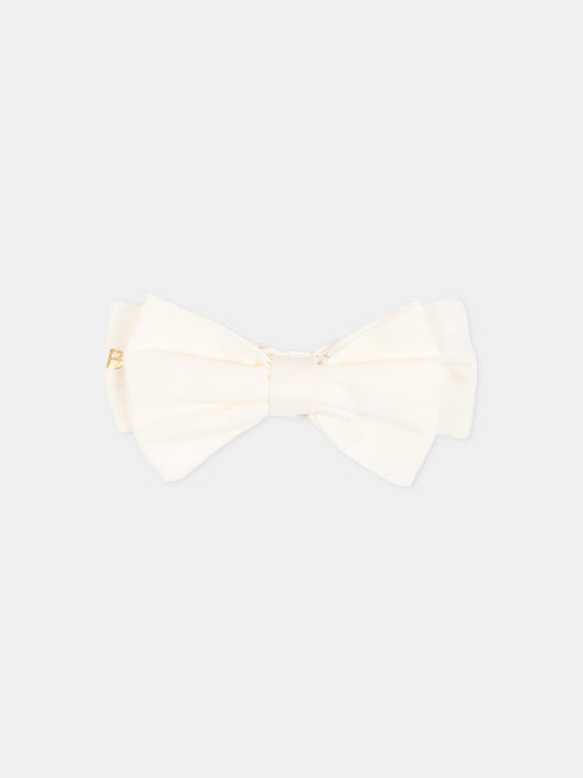 Fascia avorio per neonata con fiocco,Balmain Kids,BZ0004 Z3672 102OR