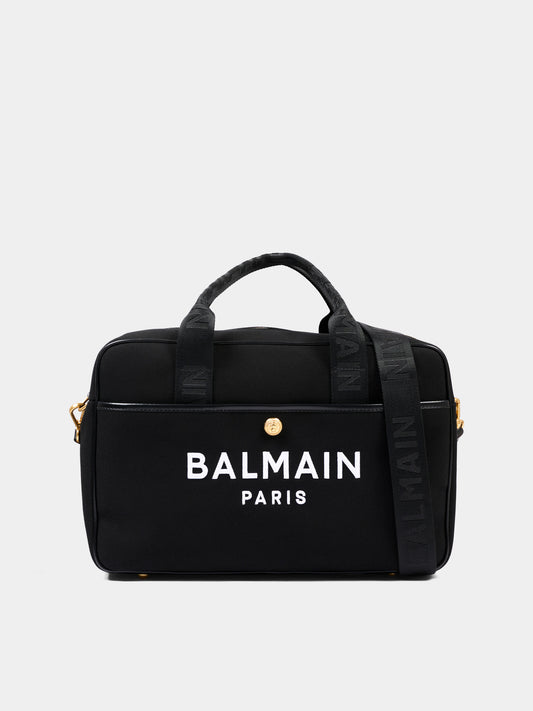 Borsa mamma nera per neonati con logo,Balmain Kids,BZ0508 Z0042 930BC