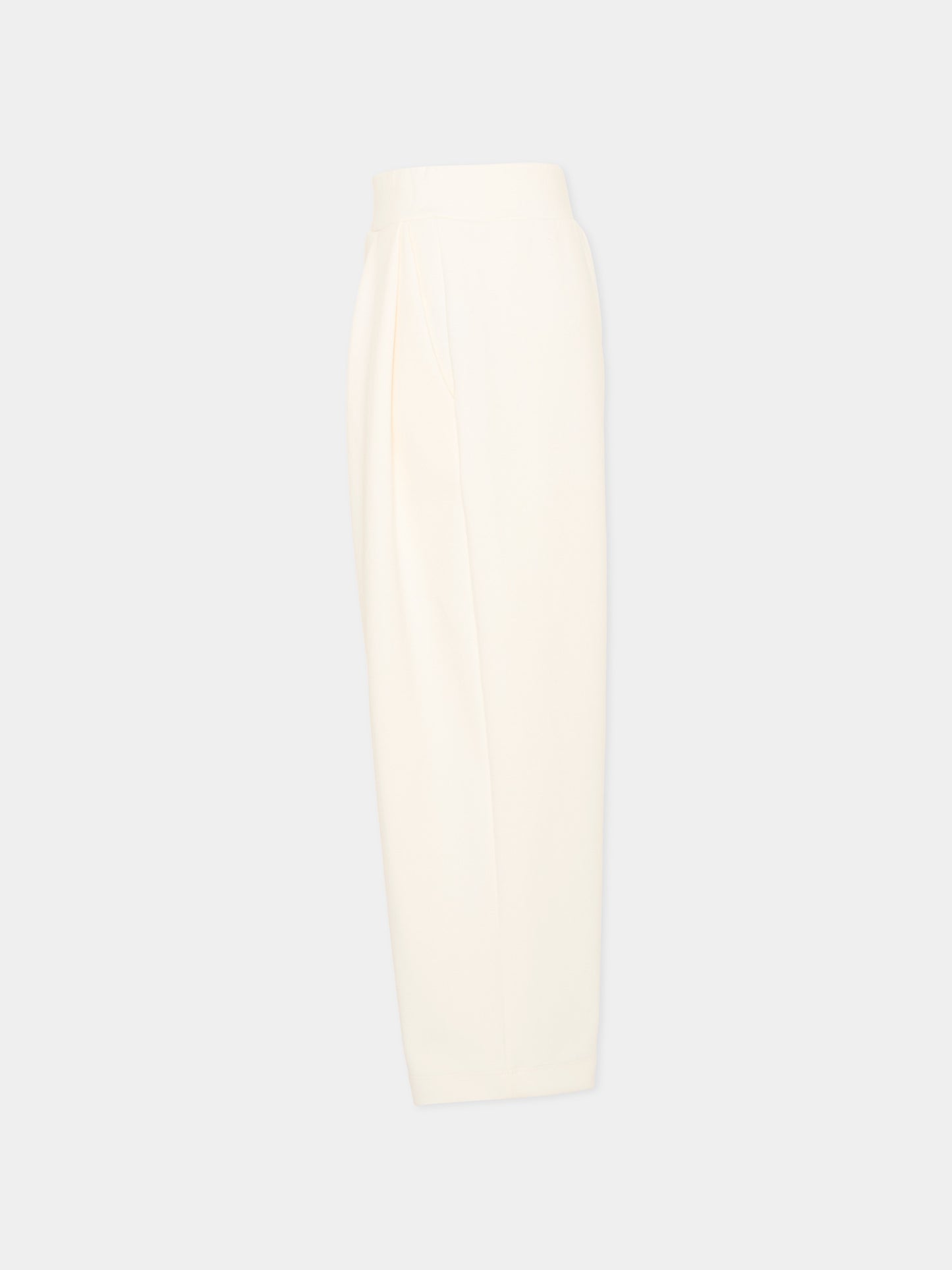 Pantaloni avorio per bambina con logo,Balmain Kids,BZ6A80 Z3728 102NE