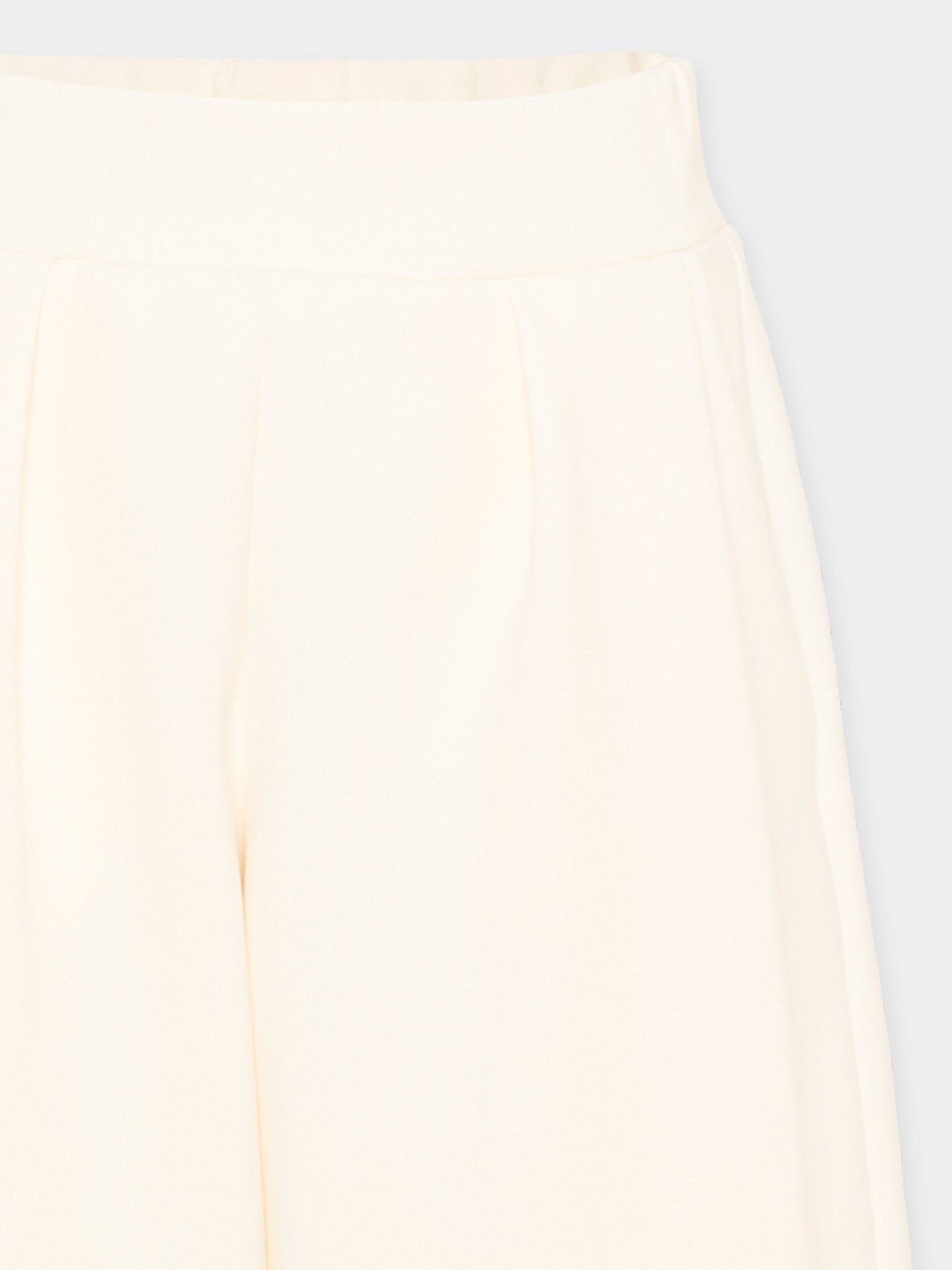 Pantaloni avorio per bambina con logo,Balmain Kids,BZ6A80 Z3728 102NE