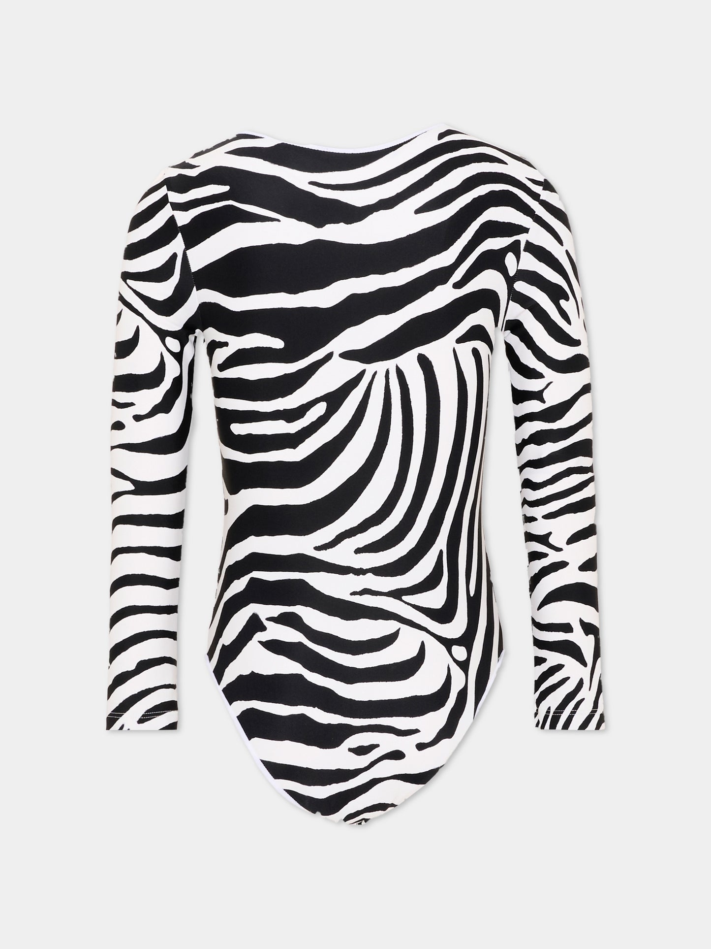 Body multicolor anti UV per bambina zebrato con logo,Balmain Kids,BZCA09 Z4178 100NE