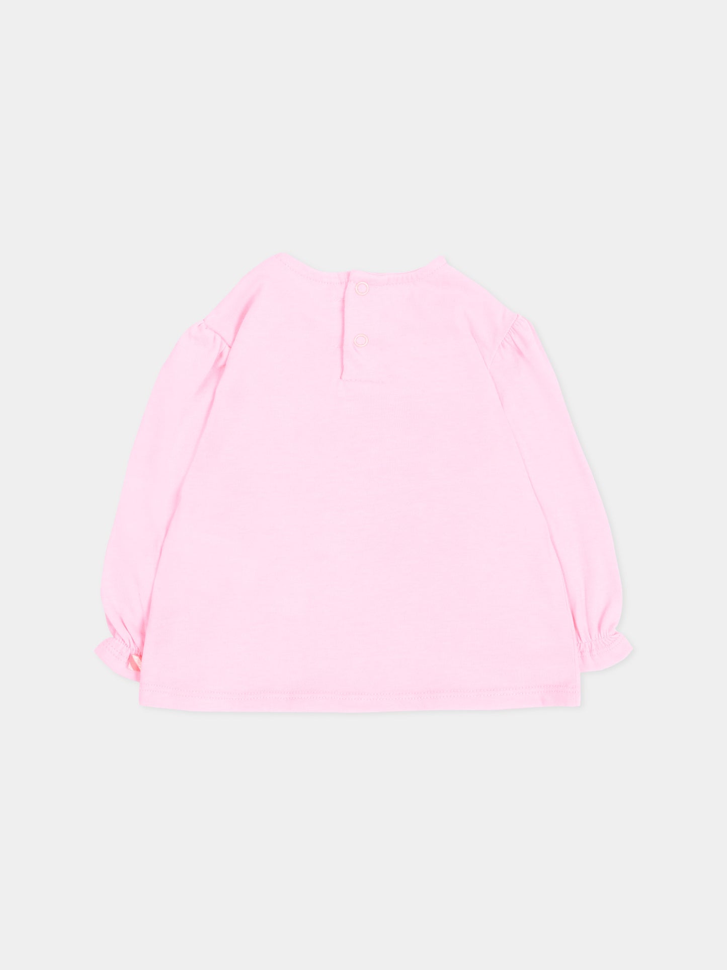 T-shirt rosa per neonata con cuore,Billieblush,U22244 462