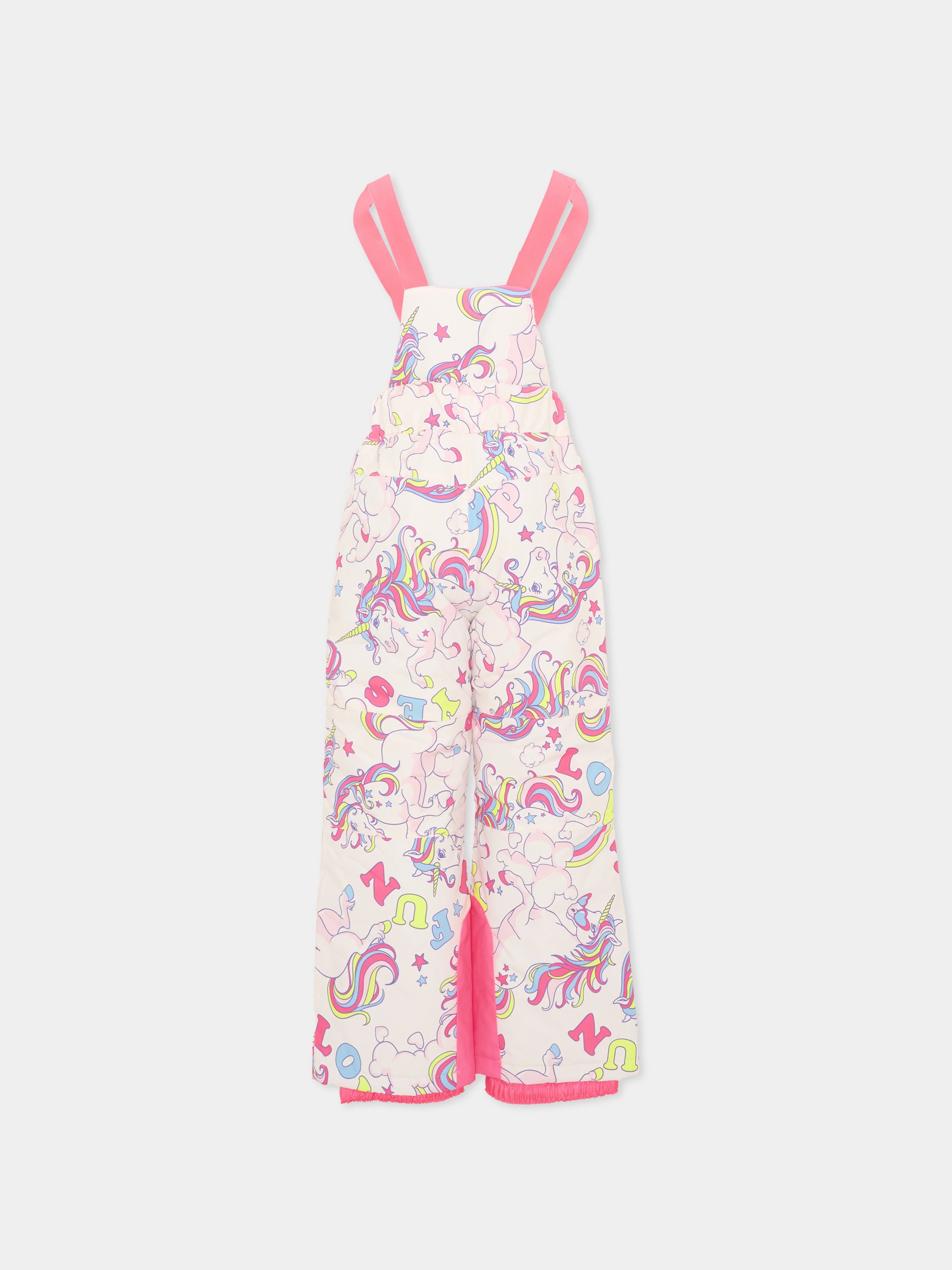 Pantalone da neve multicolor per bambina con unicorni,Billieblush,U22452 Z41
