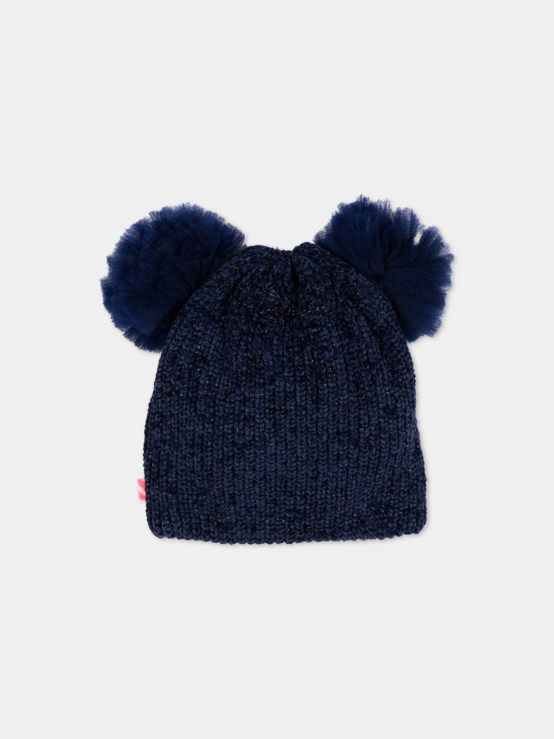 Berretto blu per bambina con logo,Billieblush,U22504 85T