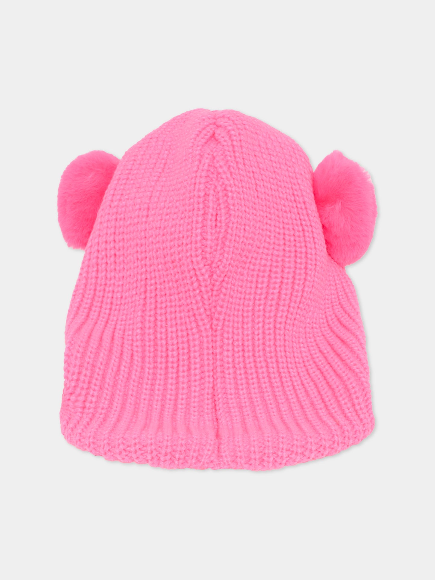 Balaclava fucsia per bambina con pompon,Billieblush,U22507 47A