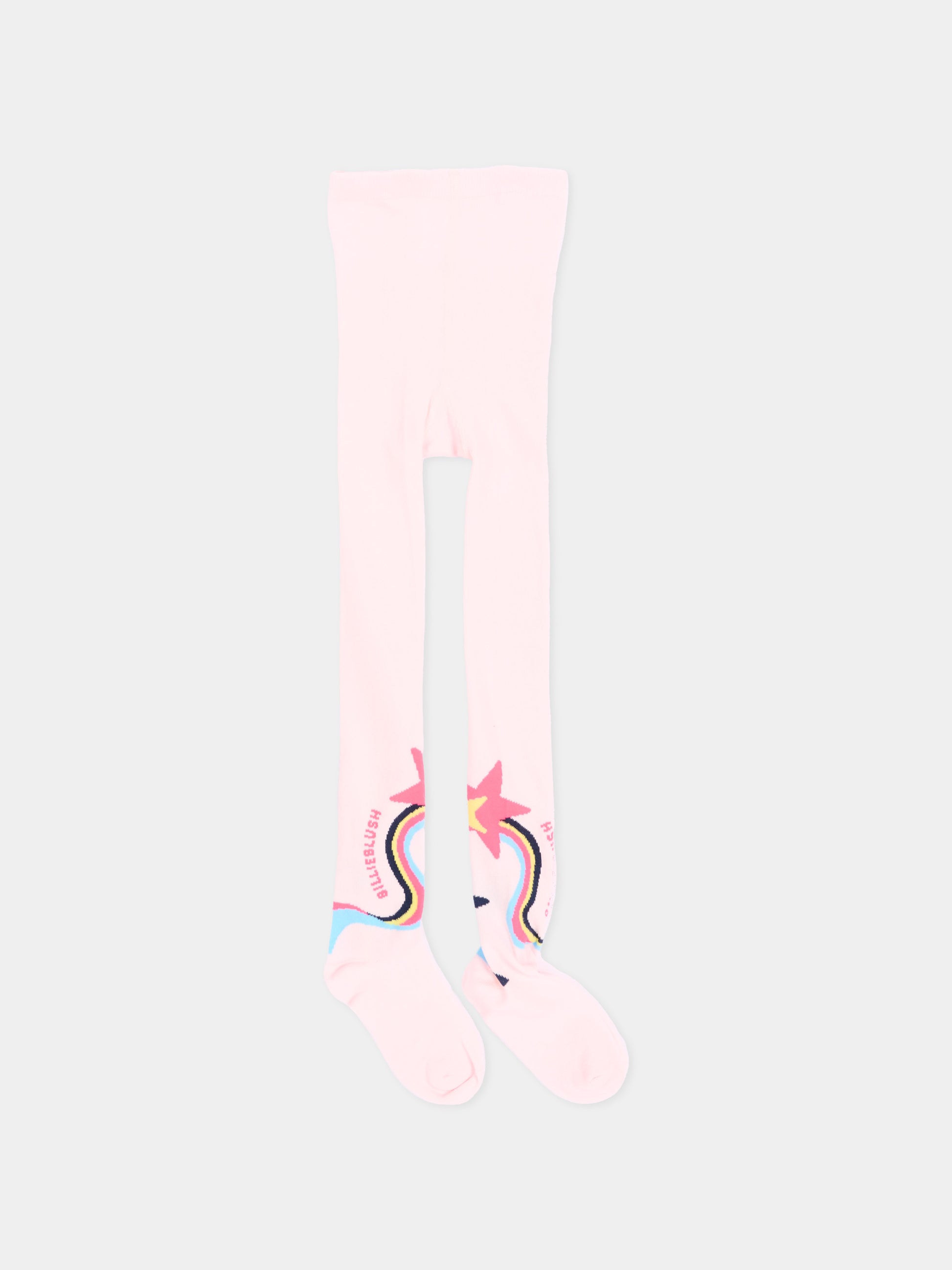 Collant rosa per bambina con stelle,Billieblush,U22511 475