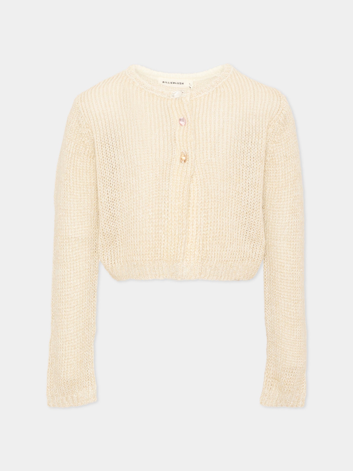 Cardigan avorio per bambina,Billieblush,U22576 Z99