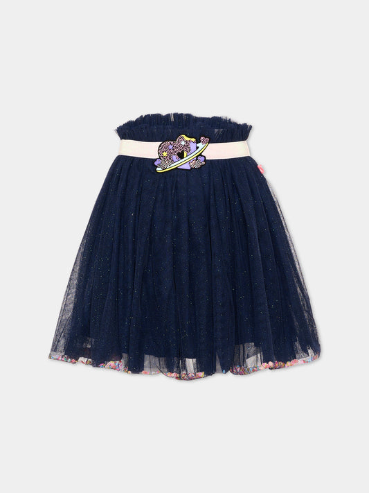 Gonna blu per bambina in tulle,Billieblush,U22578 85T