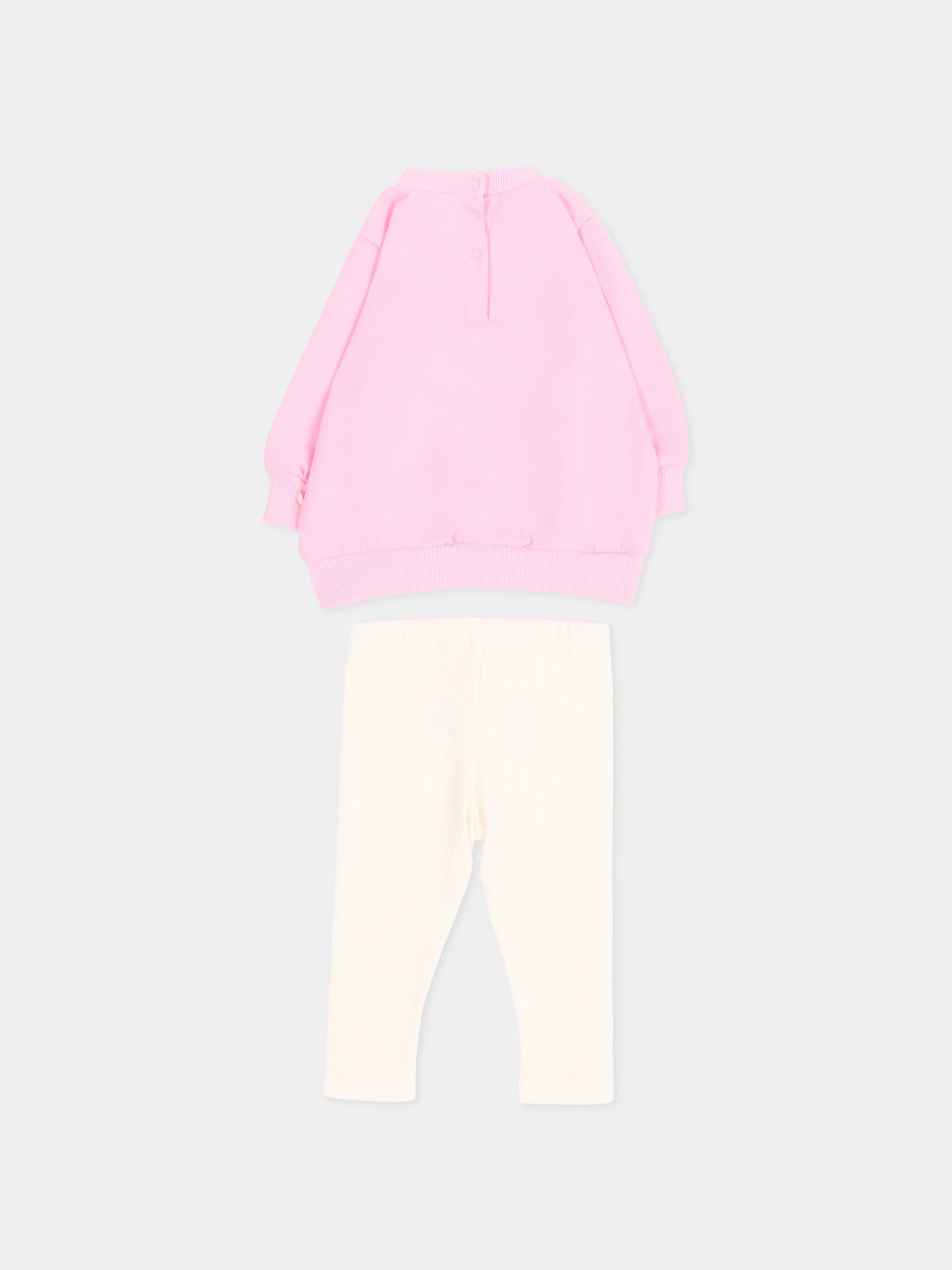 Completo sportivo rosa per neonata con fiocchi,Billieblush,U22613 462