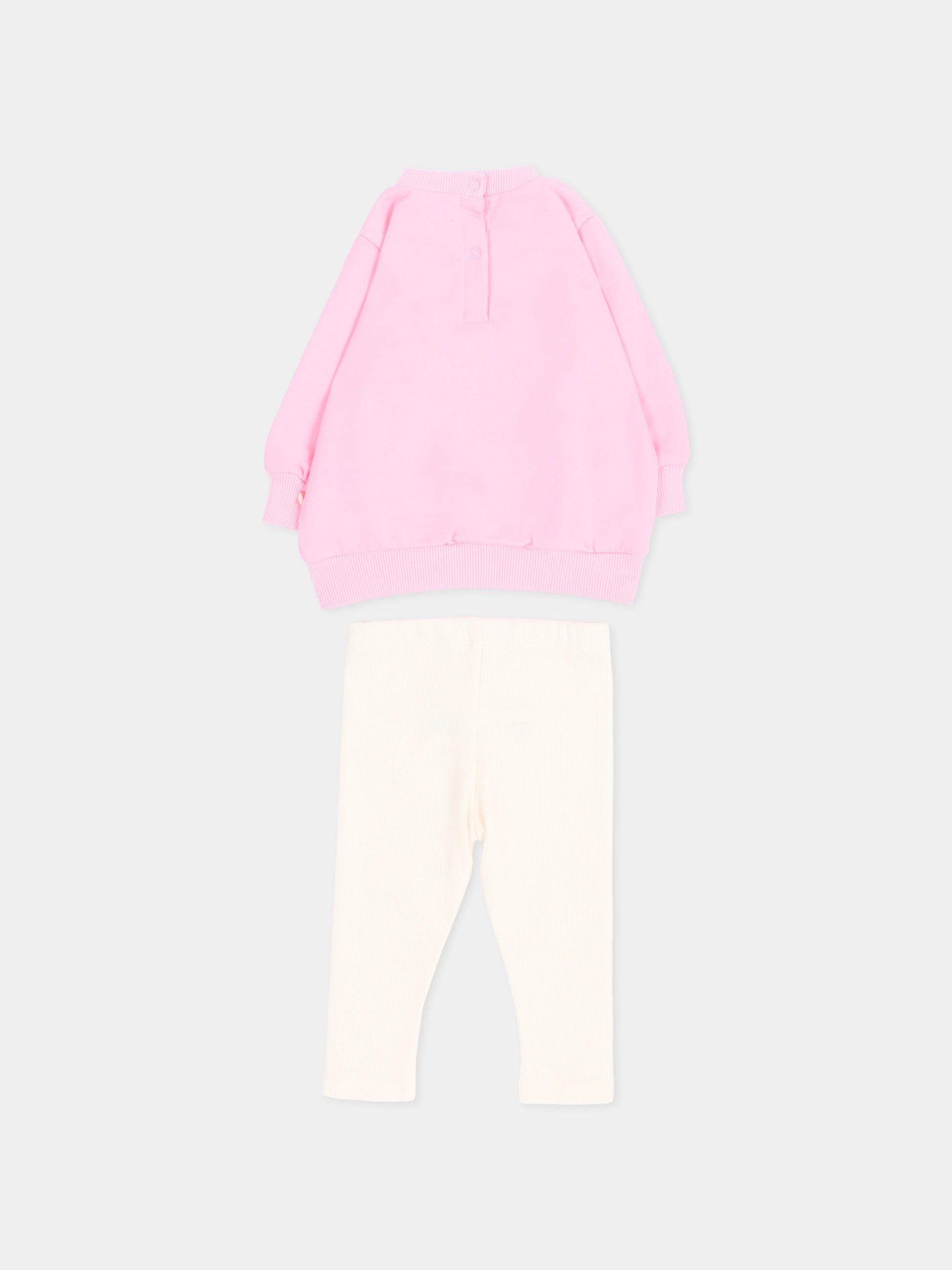 Completo sportivo rosa per neonata con fiocchi,Billieblush,U22613 462
