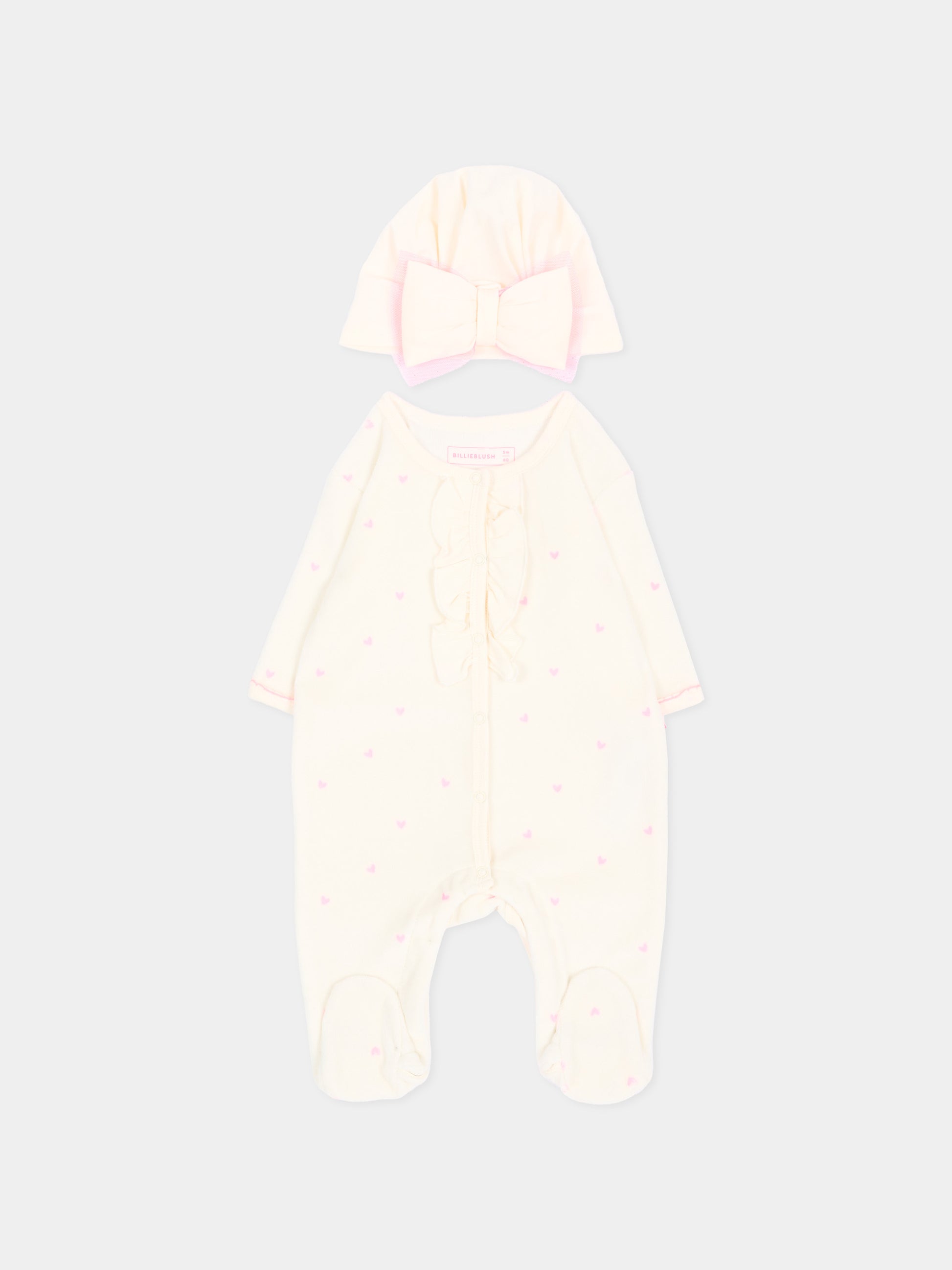 Set Tutine avorio per neonata con cuori,Billieblush,U22615 121