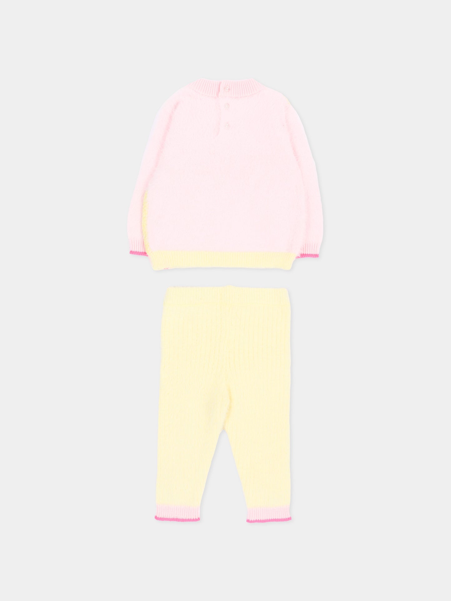 Completo sportivo multicolor per neonata con cuore,Billieblush,U22619 S05