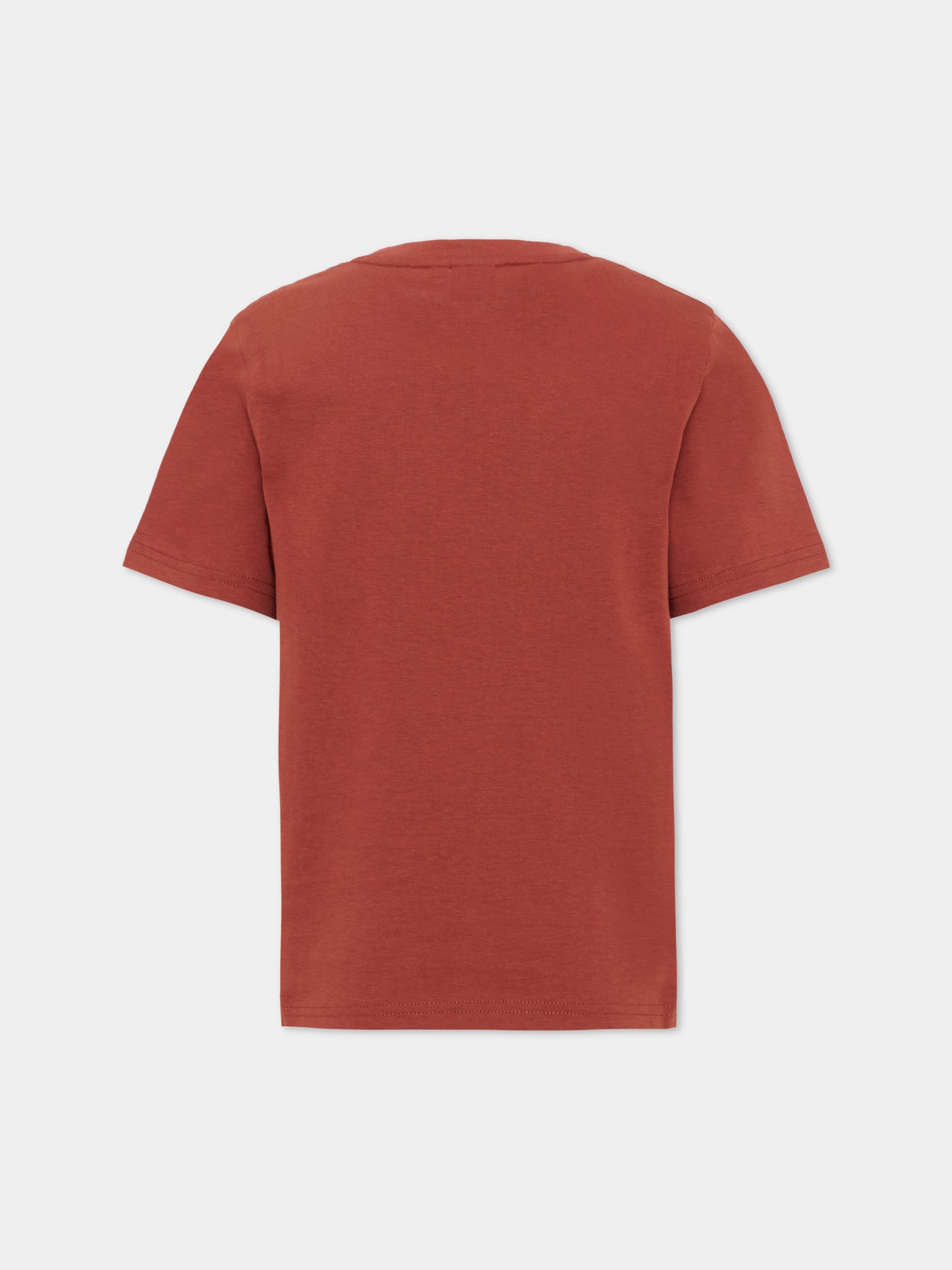 T-Shirt bordeaux per bambino con logo,Boss,J52711 95G