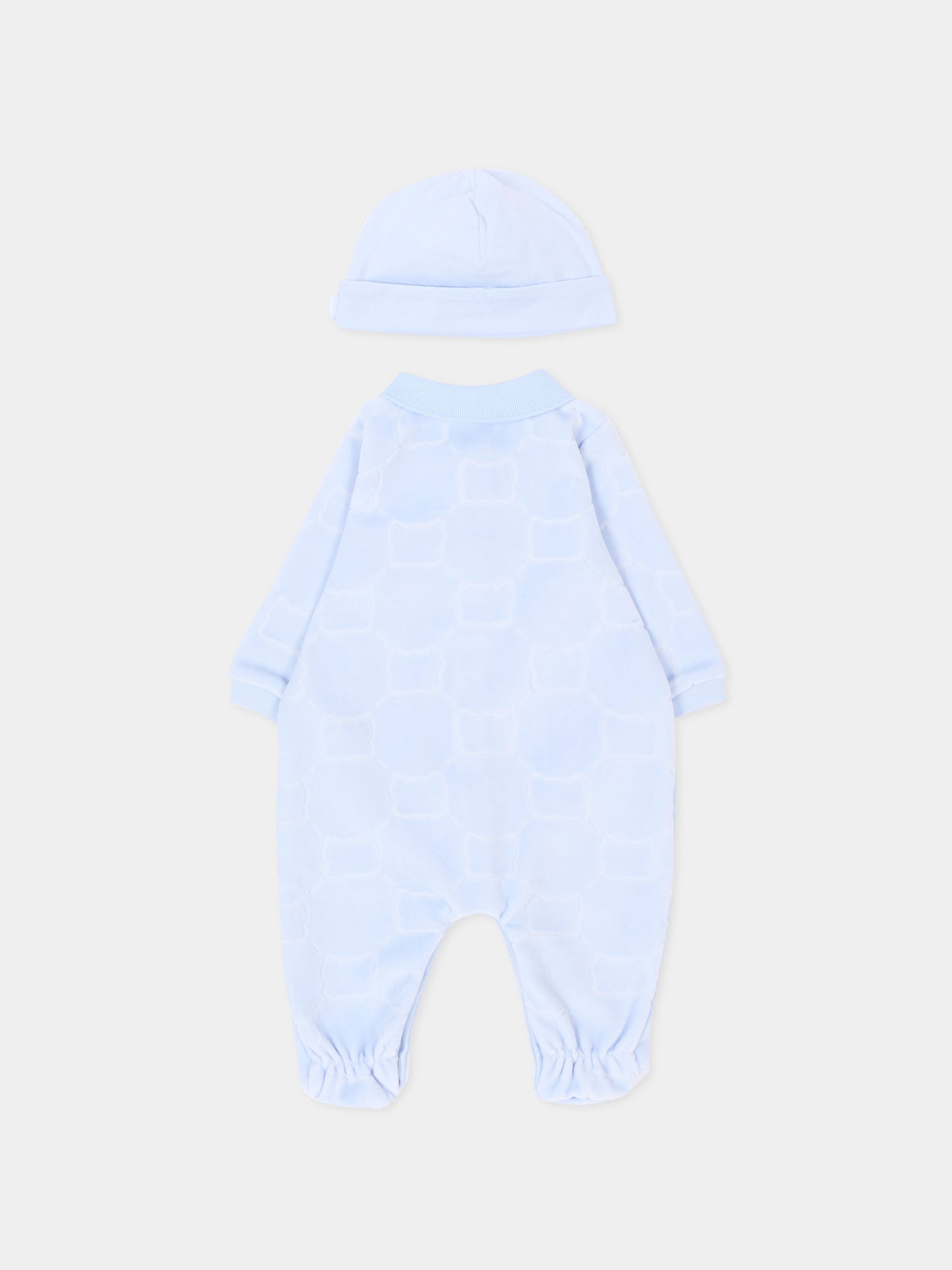 Set Tutine azzurro per neonato con logo,Boss,J53290 771