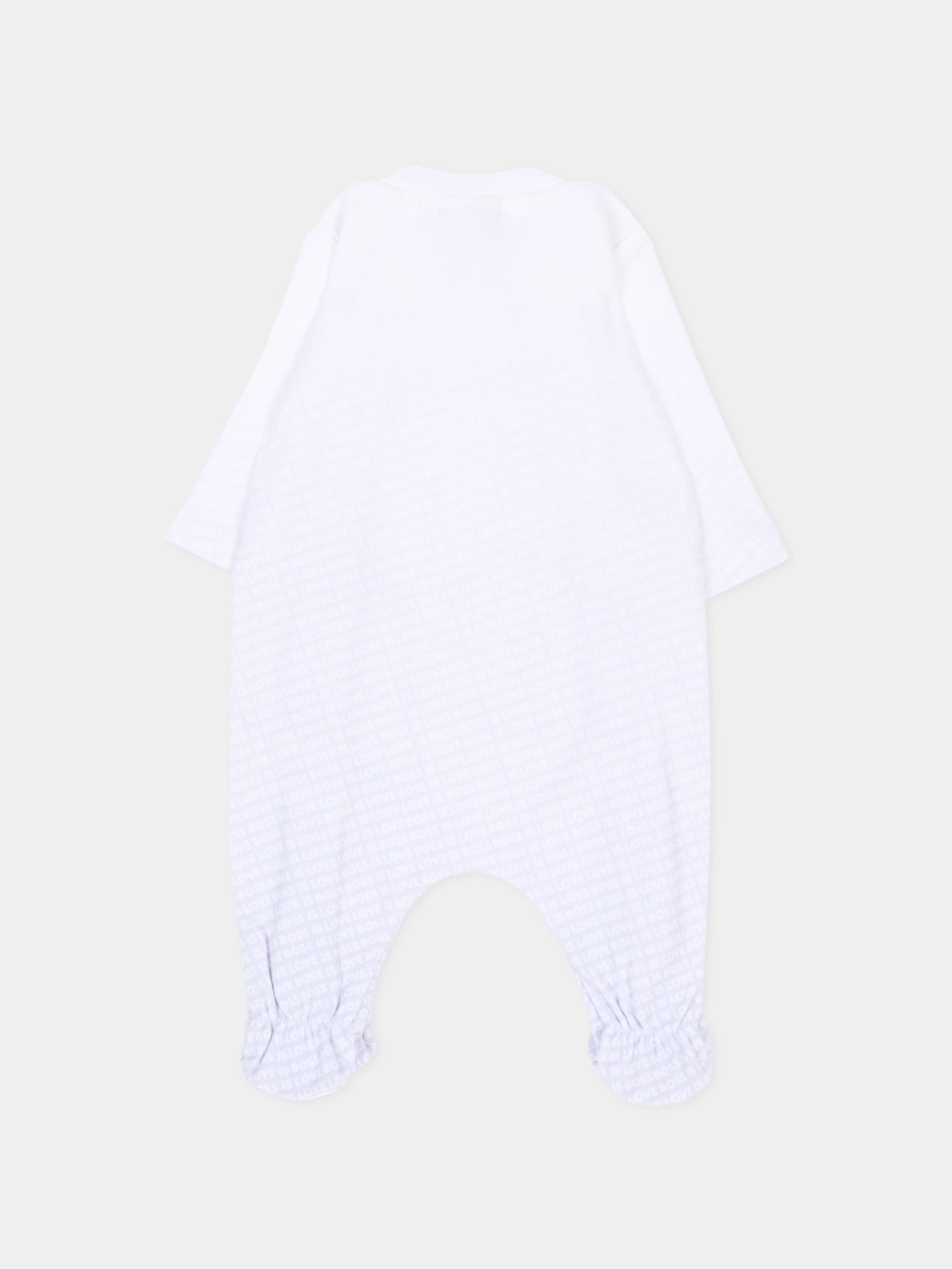 Set tutina bianco per neonato con logo,Boss,J53313 771