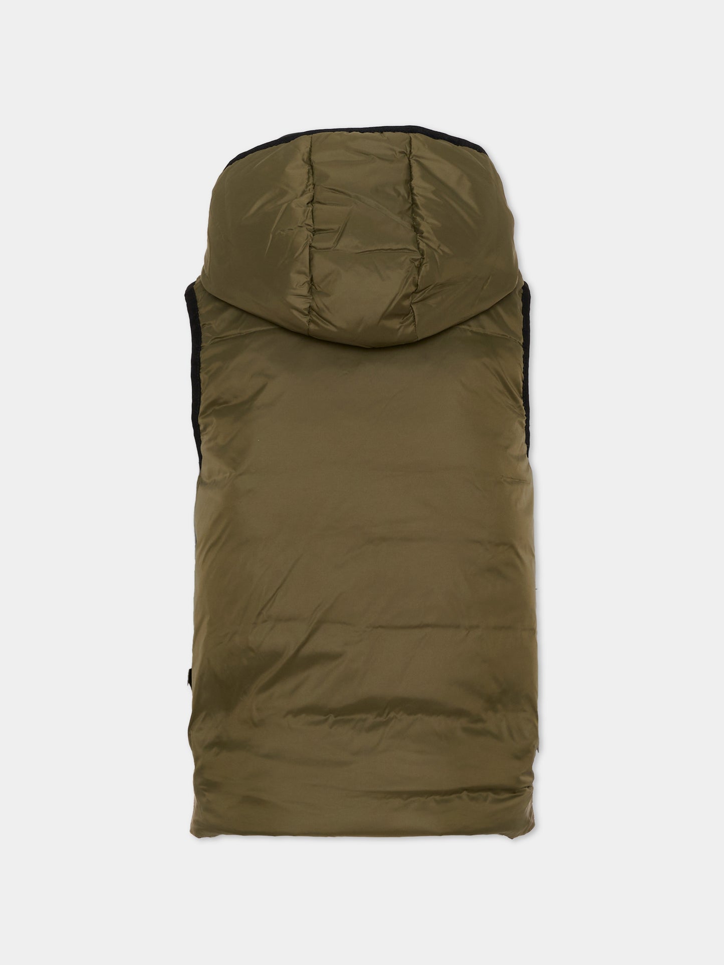 Gilet verde per bambino con logo,Boss,J53436 63D