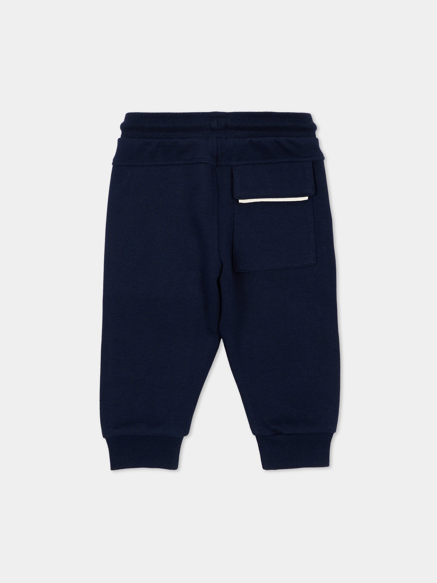 Pantalone blu per neonato con logo,Boss,J53473 849