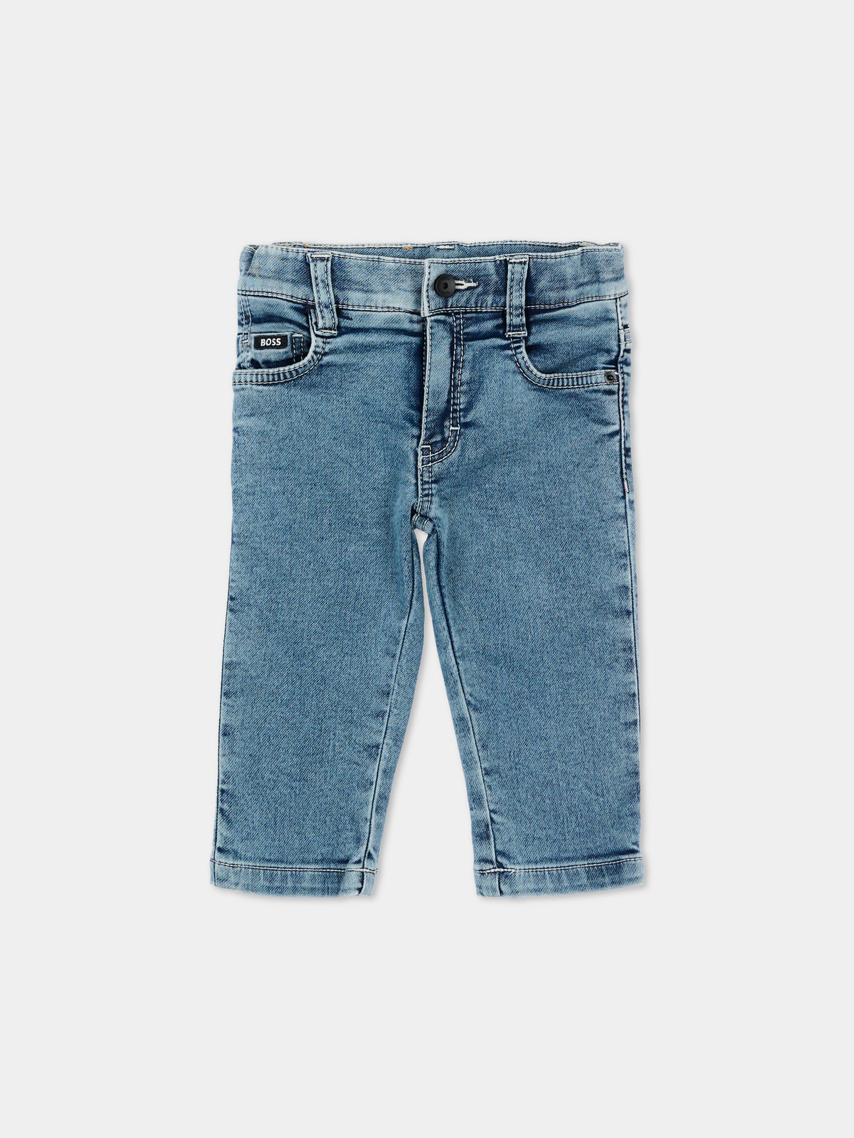 Jeans denim per neonato con logo,Boss,J53474 Z18