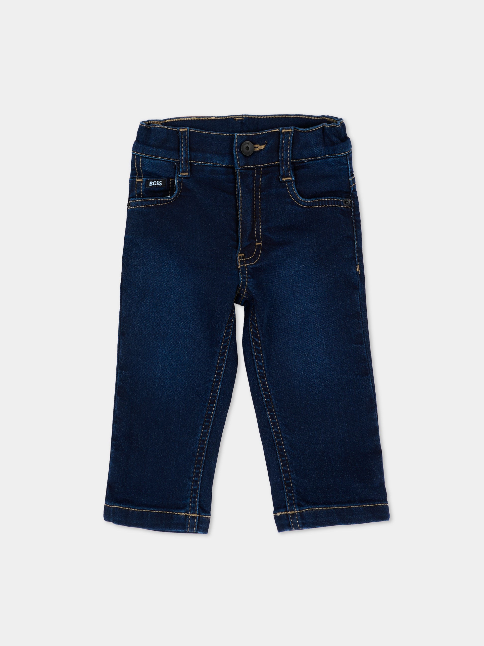 Jeans denim per neonato con logo,Boss,J53476 Z07